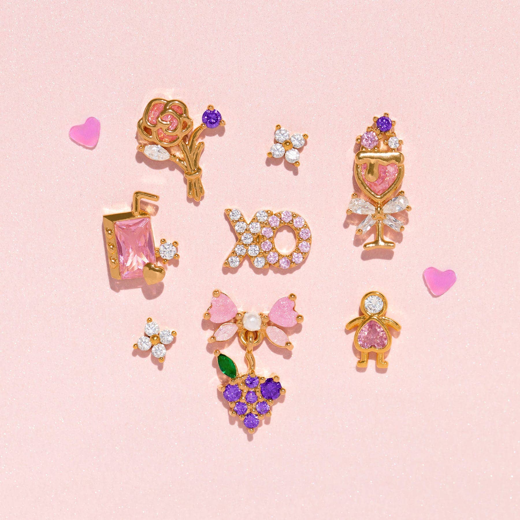 Girls Crew Rosé All Day Stud Set
