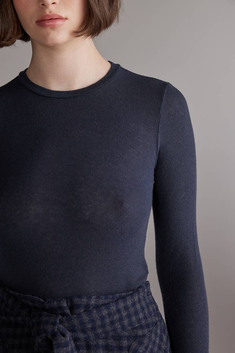 Amente Wool Blend Knit Top