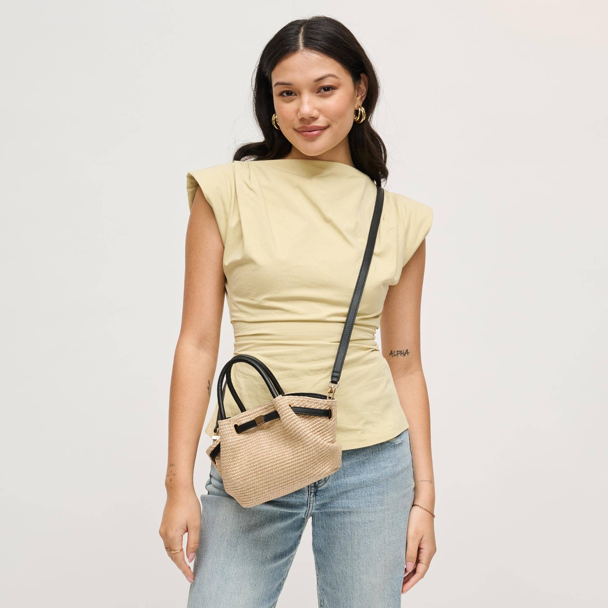Urban Expressions Selena Straw Crossbody