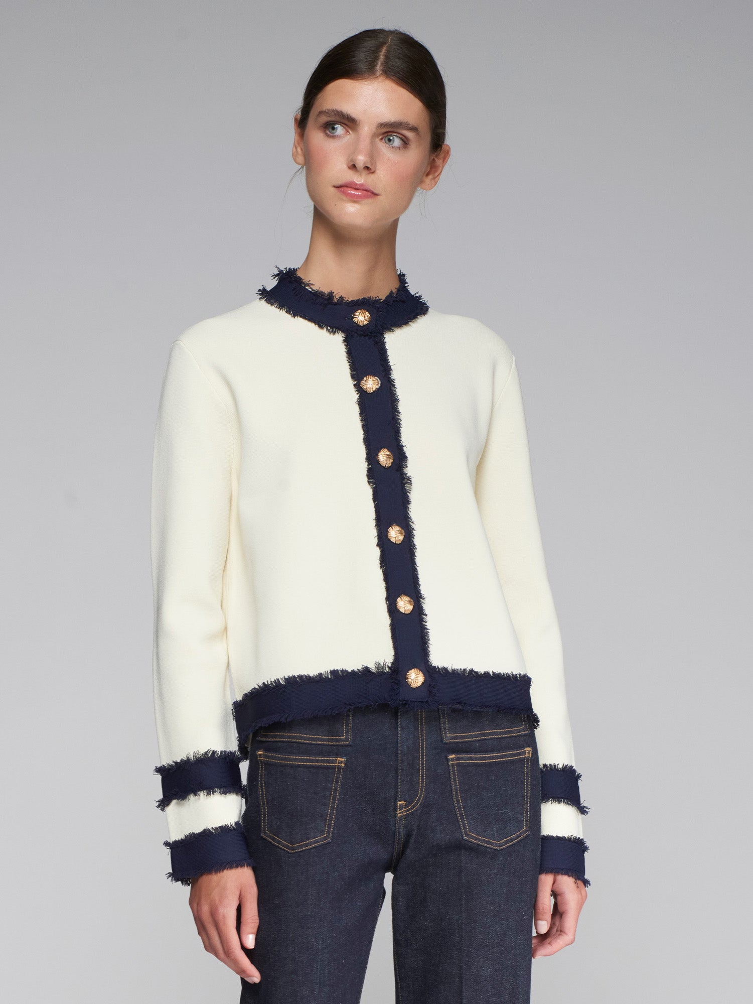 Vilagallo Knit Bicolor Cardigan 32098