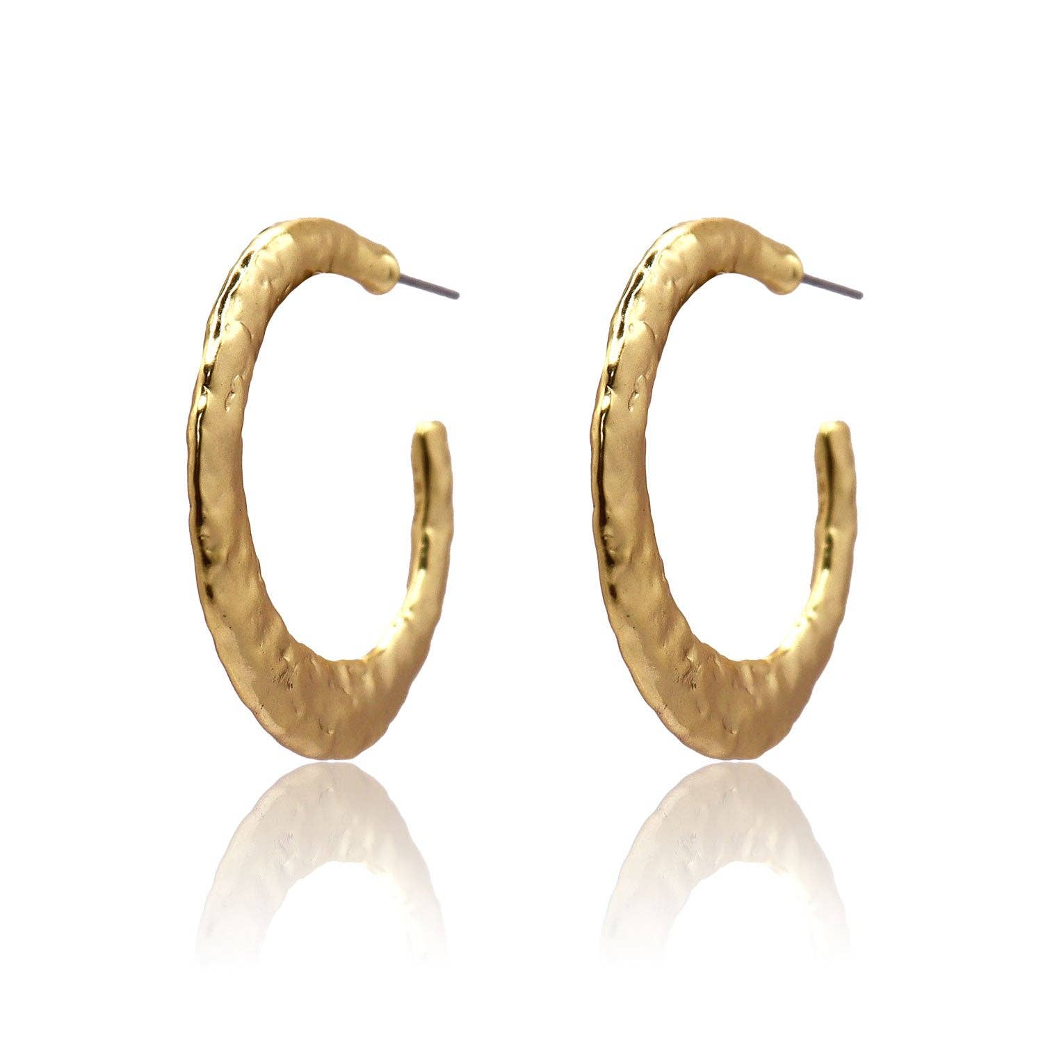 Karine Sultan Textured Hoop Earrings E50120