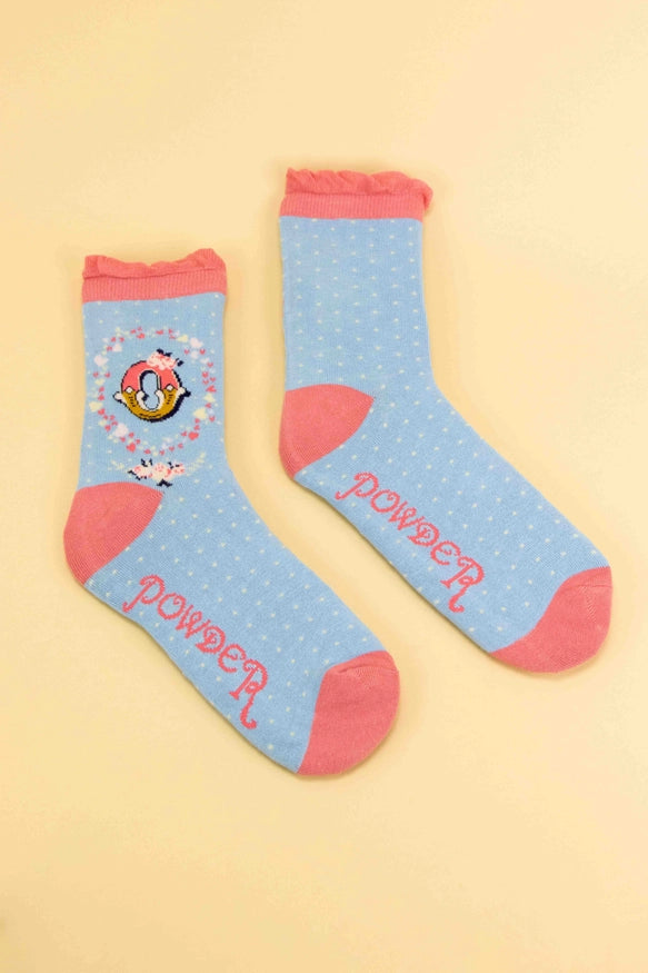 Powder Monogram Socks