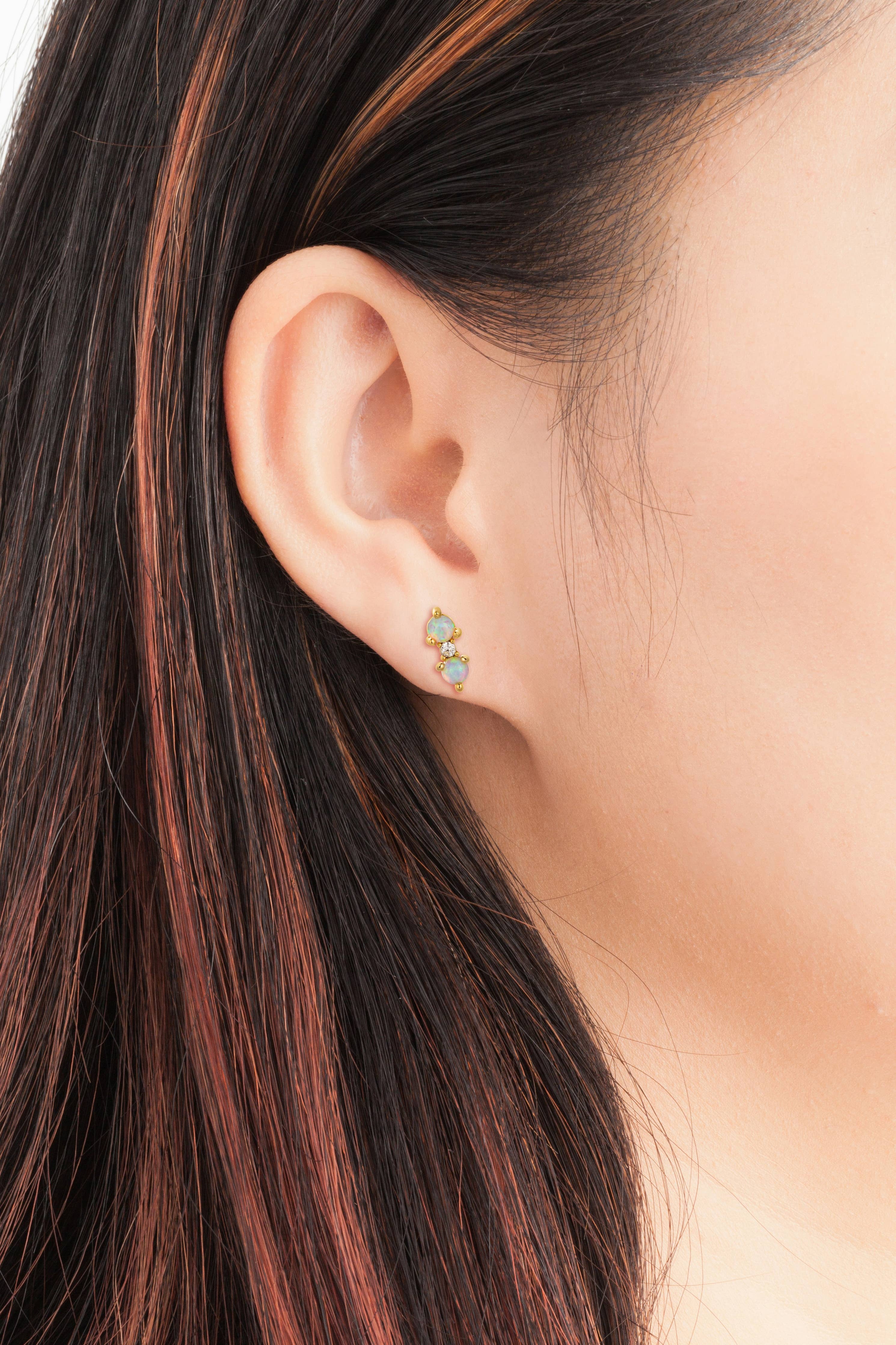 Heilo Jewelry Blaire Opal Stud Earrings