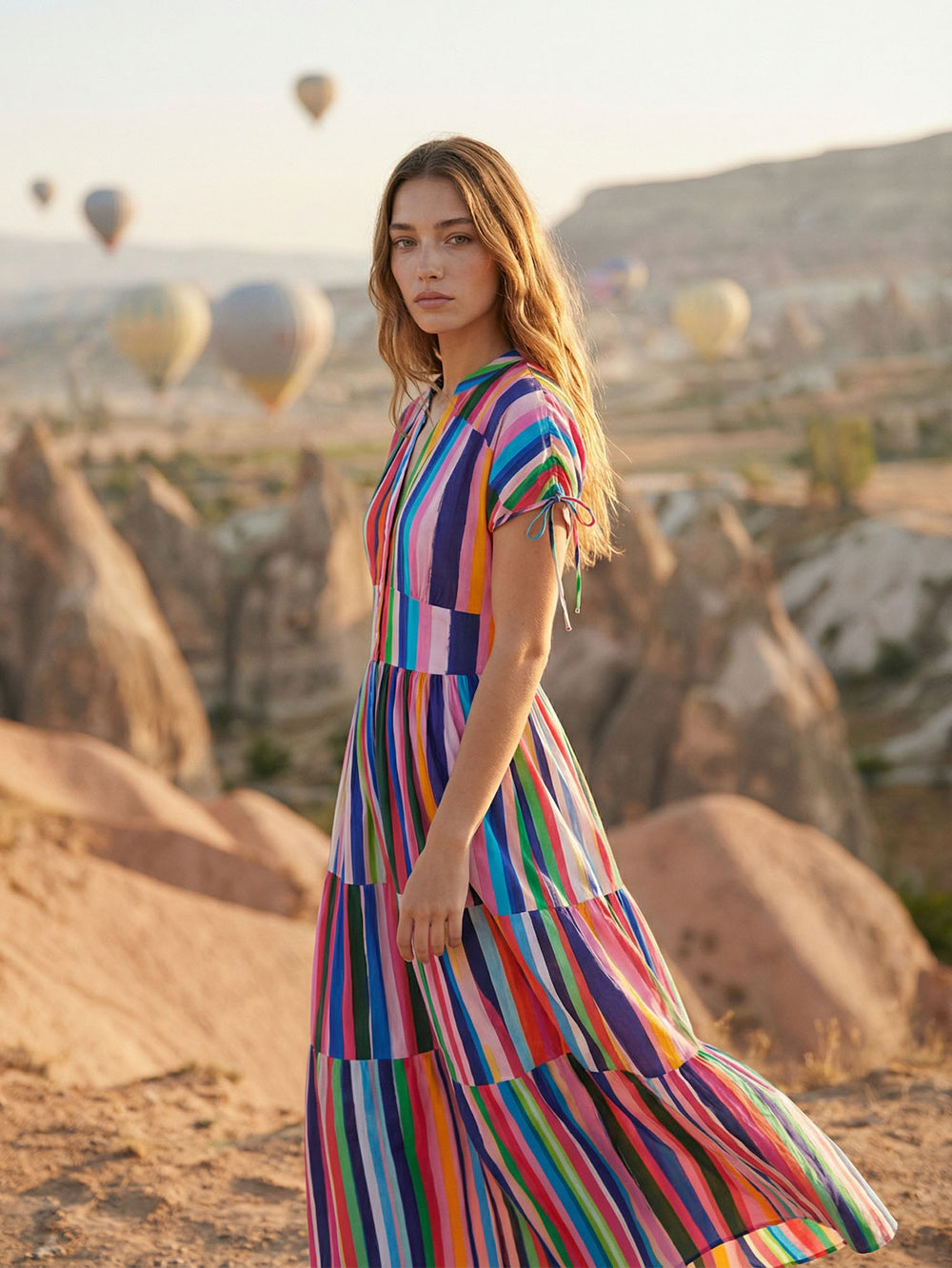 Vilagallo Multicolored Striped Dress 33296