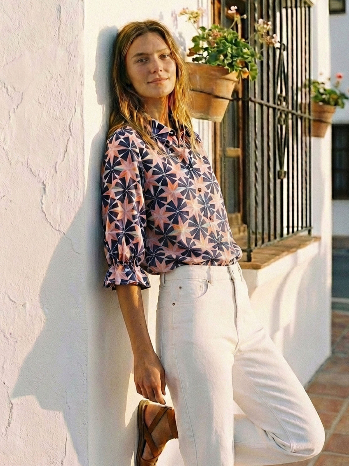 Vilagallo Geometric Star Print Shirt 33310