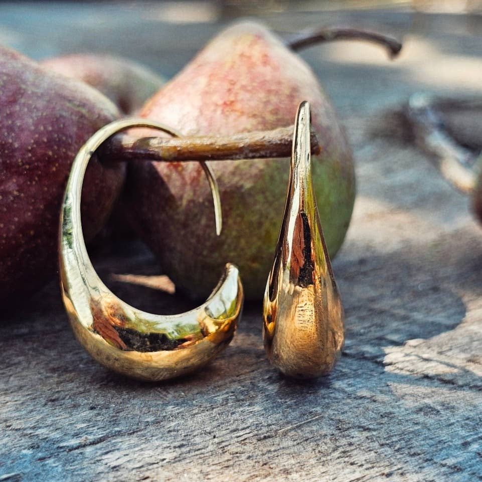 Bisjoux Brass Hoop Arc Earrings