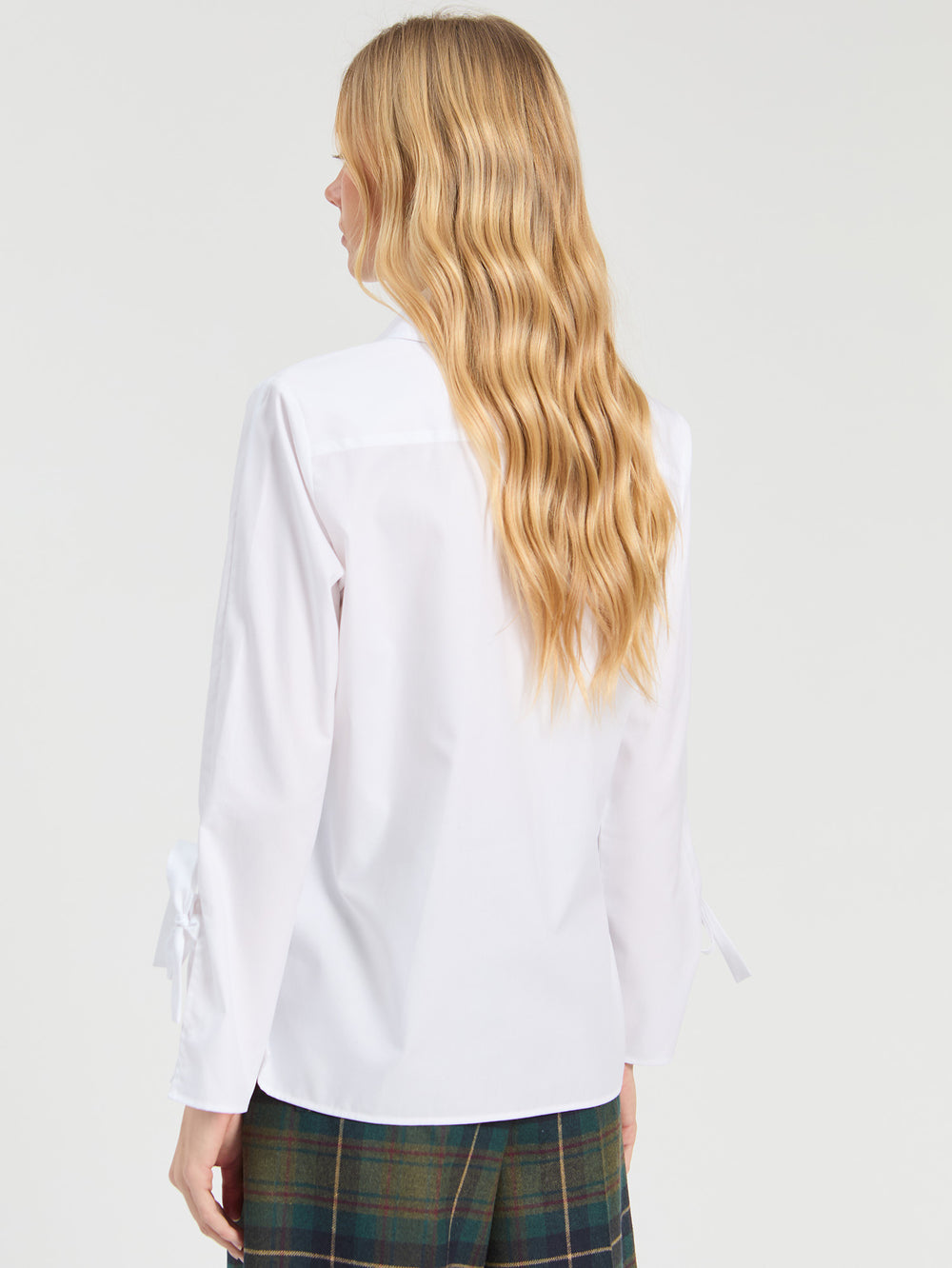 Vilagallo White Shirt with Ties on Cuff 33806
