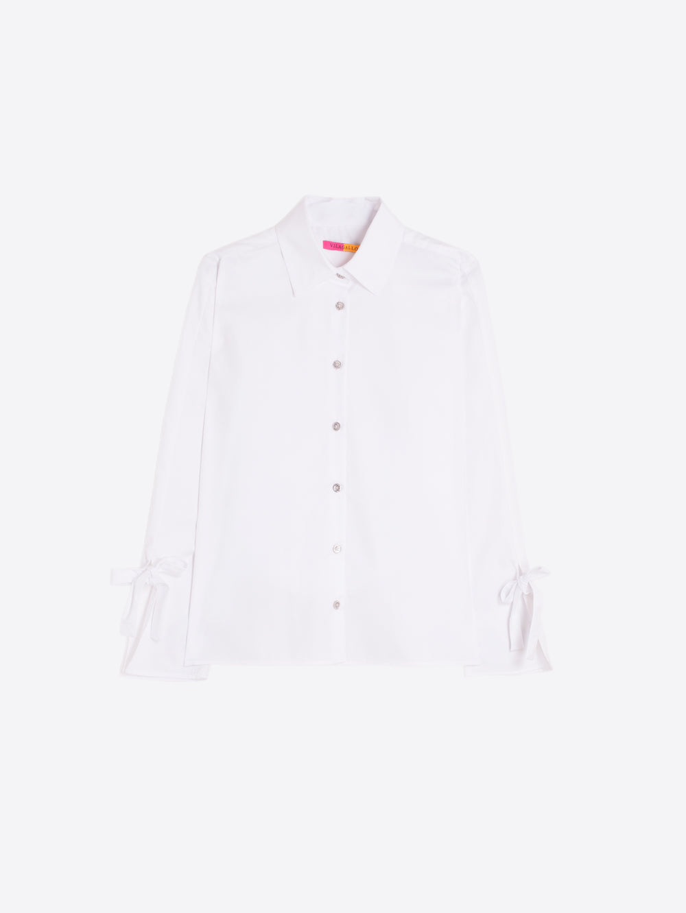 Vilagallo White Shirt with Ties on Cuff 33806