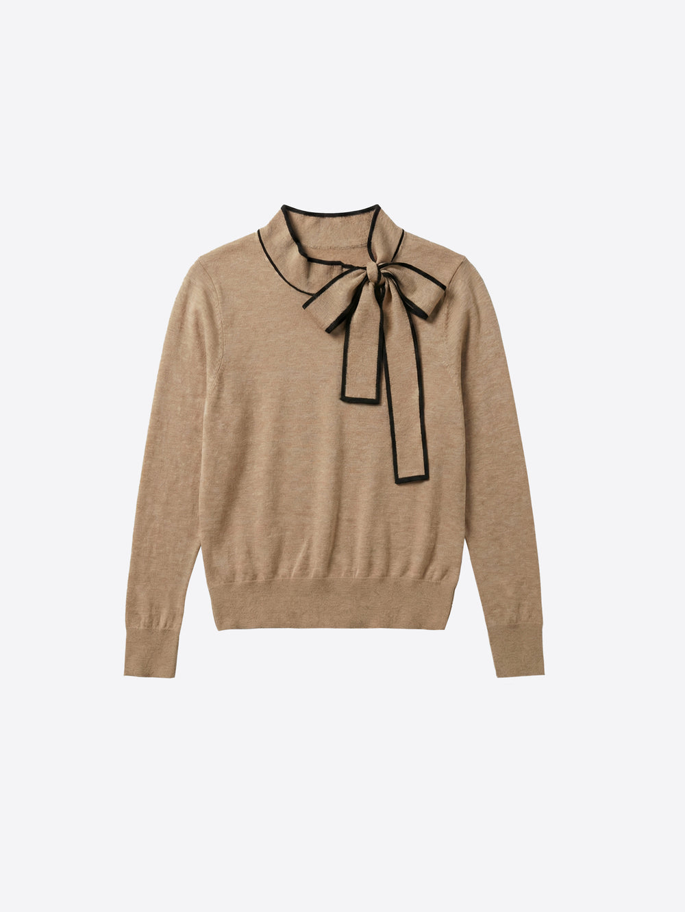 Vilagallo Black and Beige Bow Sweater 33977