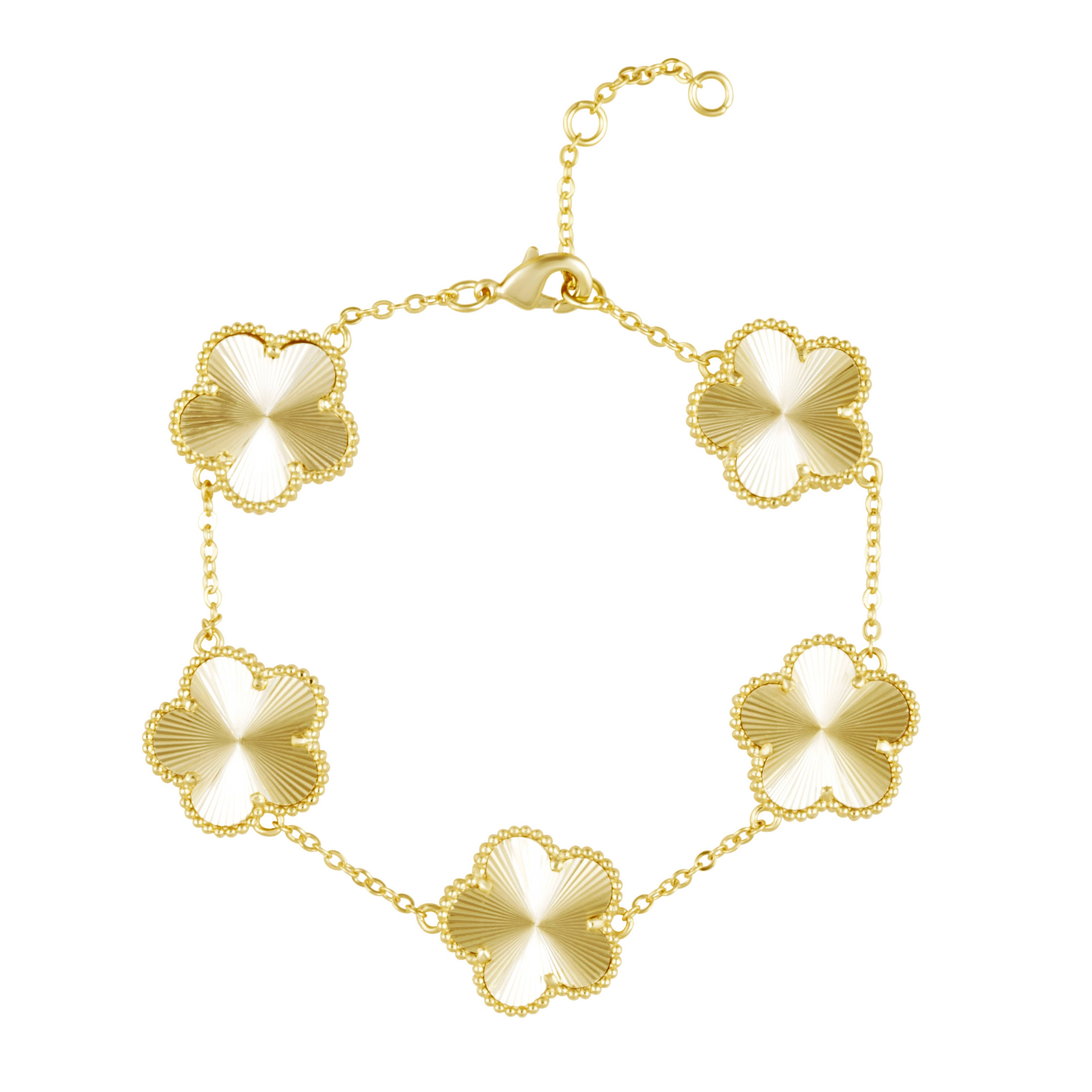 Sahira Adeline Clover Bracelet - Gold