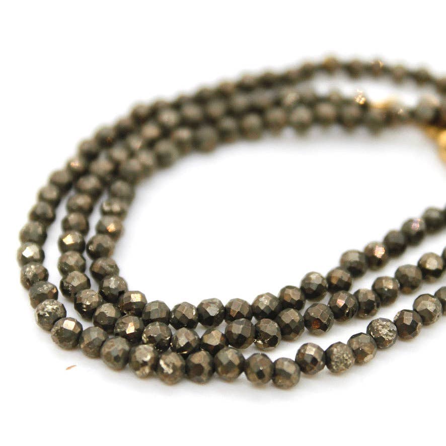 Lizou 16" Pyrite Stone Necklace #25