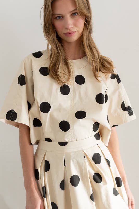 Heyson Polka Dot Back-Tie TopJ OT1116