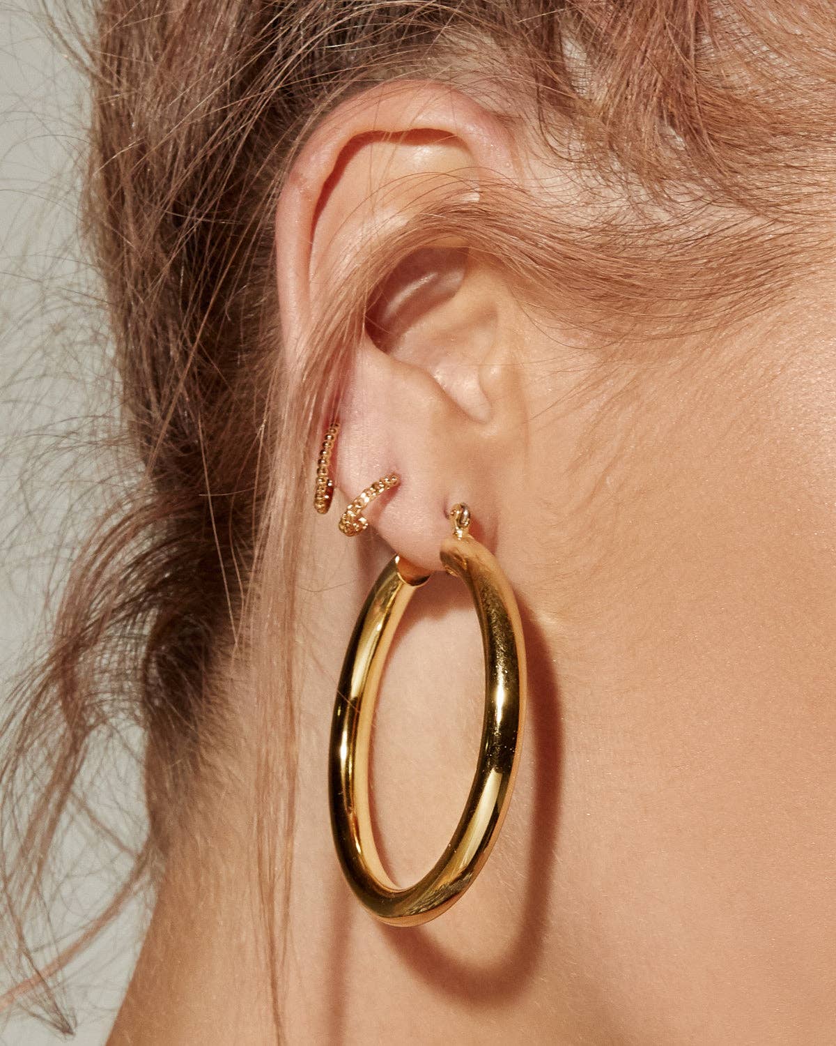 Luv AJ Amalfi Tube Hoops- Gold