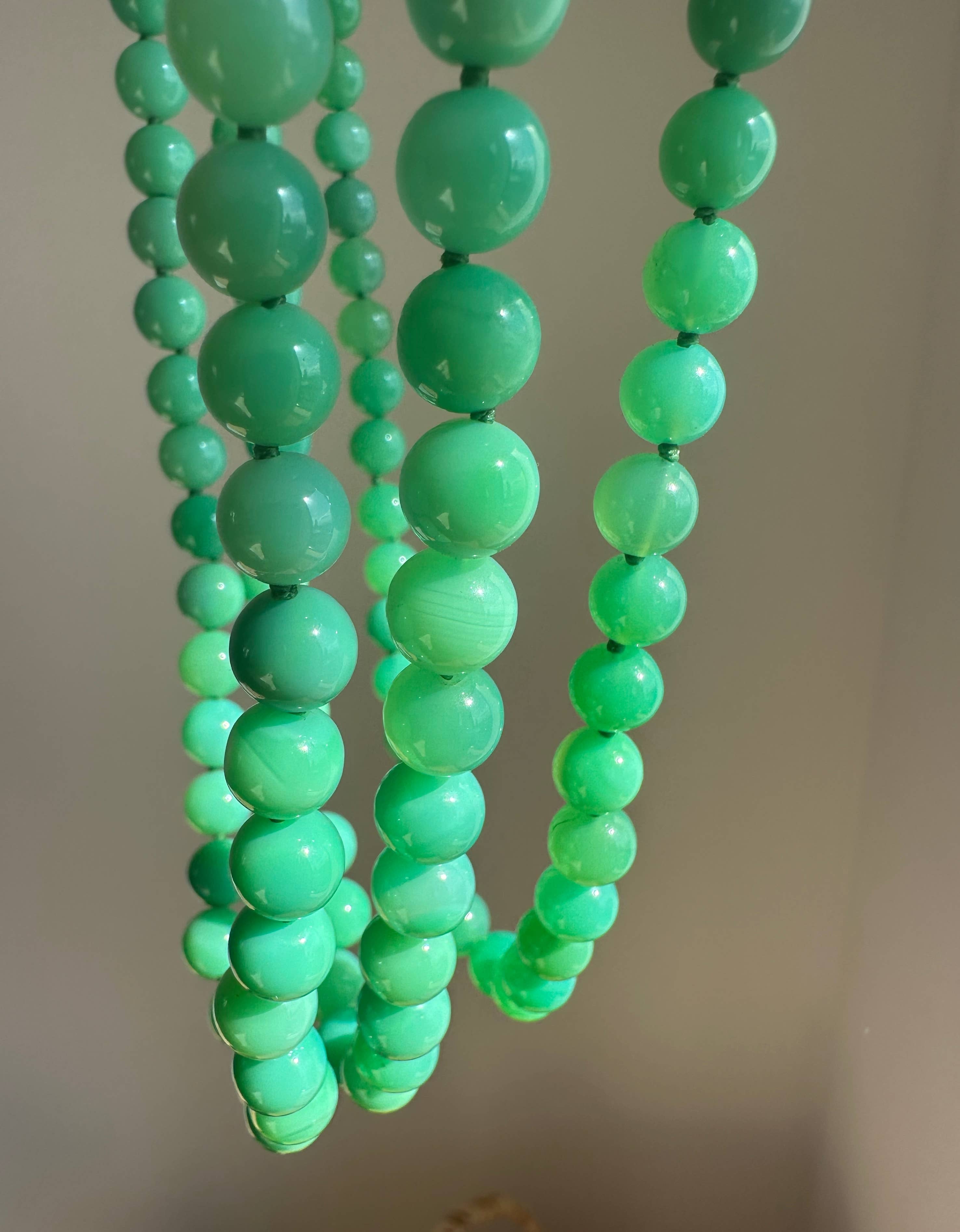 Anokhi Green Onyx Round Beads Necklace NKK35