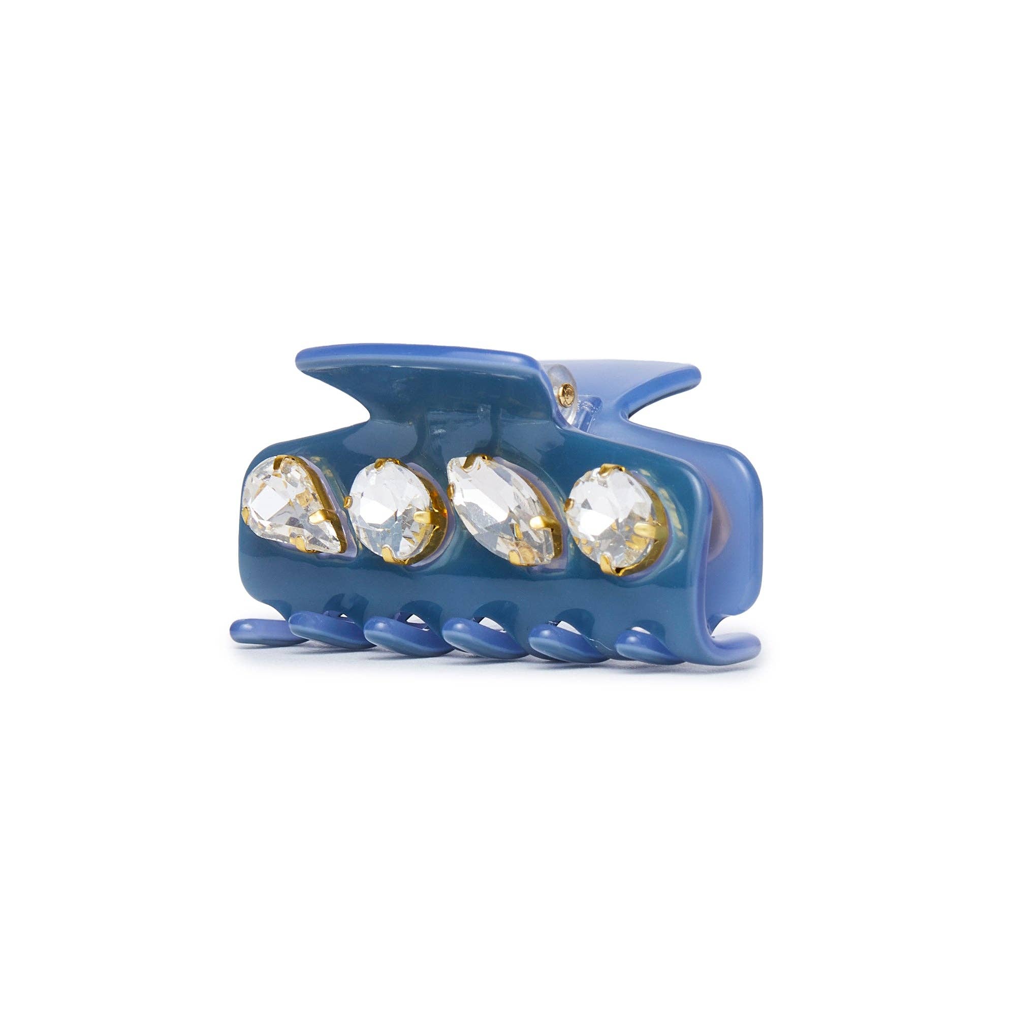 Lele Sadoughi French Blue Mini Crystal Claw Clip