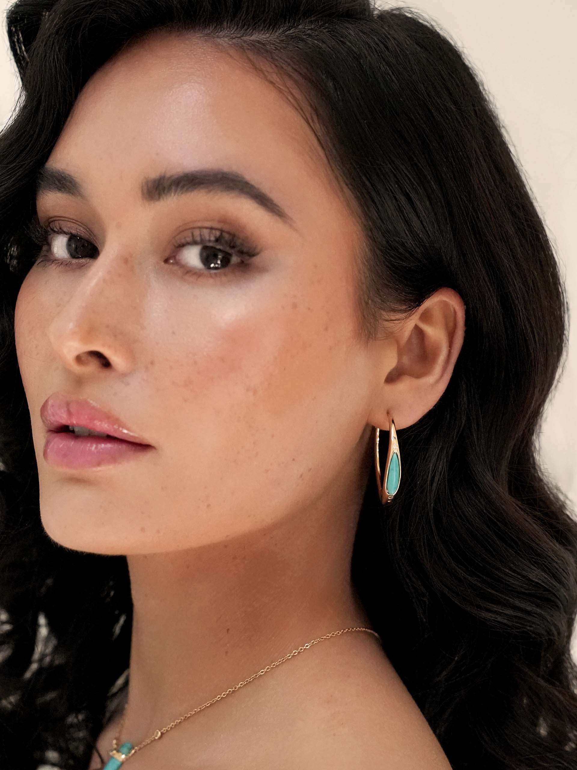 Ettika Turquoise Solstice Hoops
