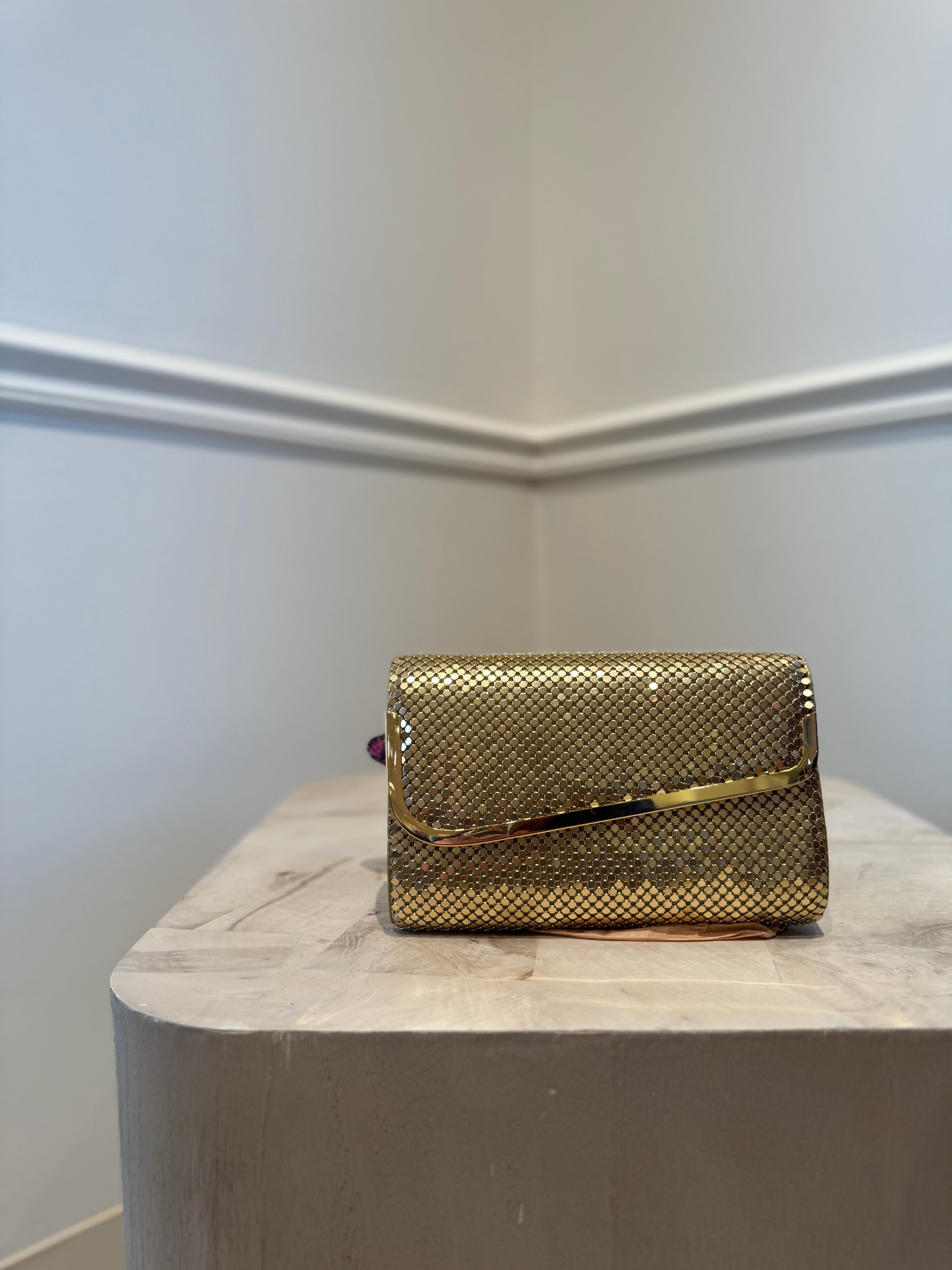 Paris Flea Market #91 Gold Clutch/Crossbody