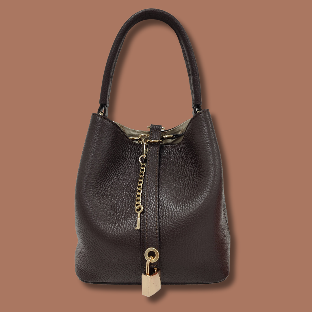 European Leather Collection Bucket Bag