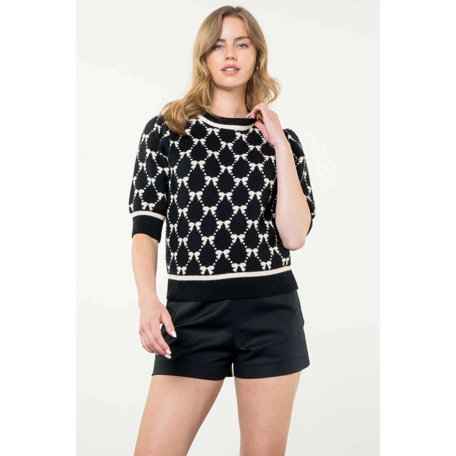 THML Short Sleeve Knit Top