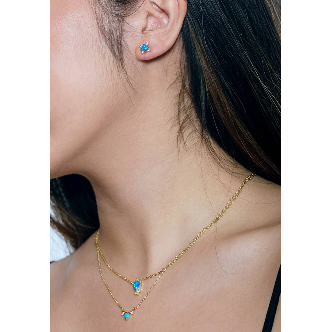Heilo Jewelry Zadie Starburst Opal Studs