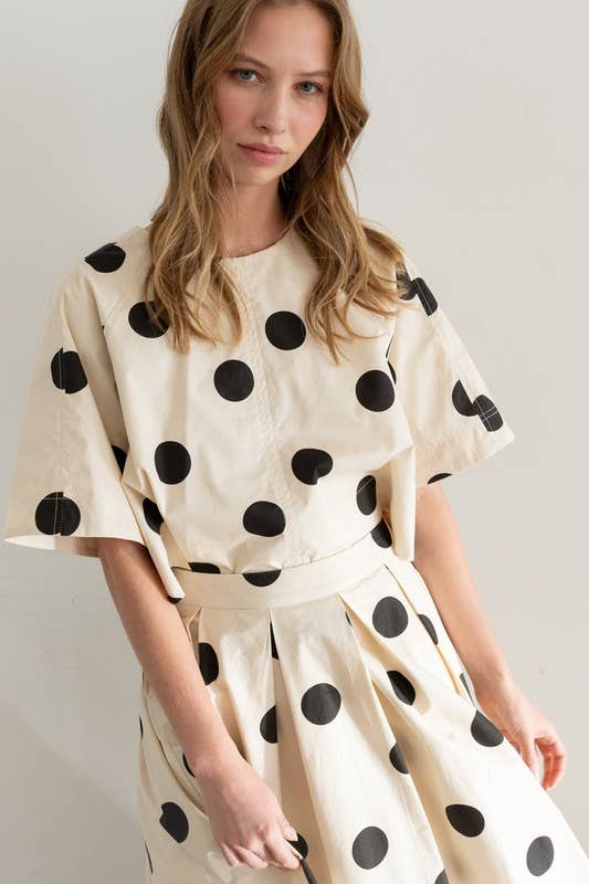 Heyson Polka Dot Back-Tie Top JOT1116