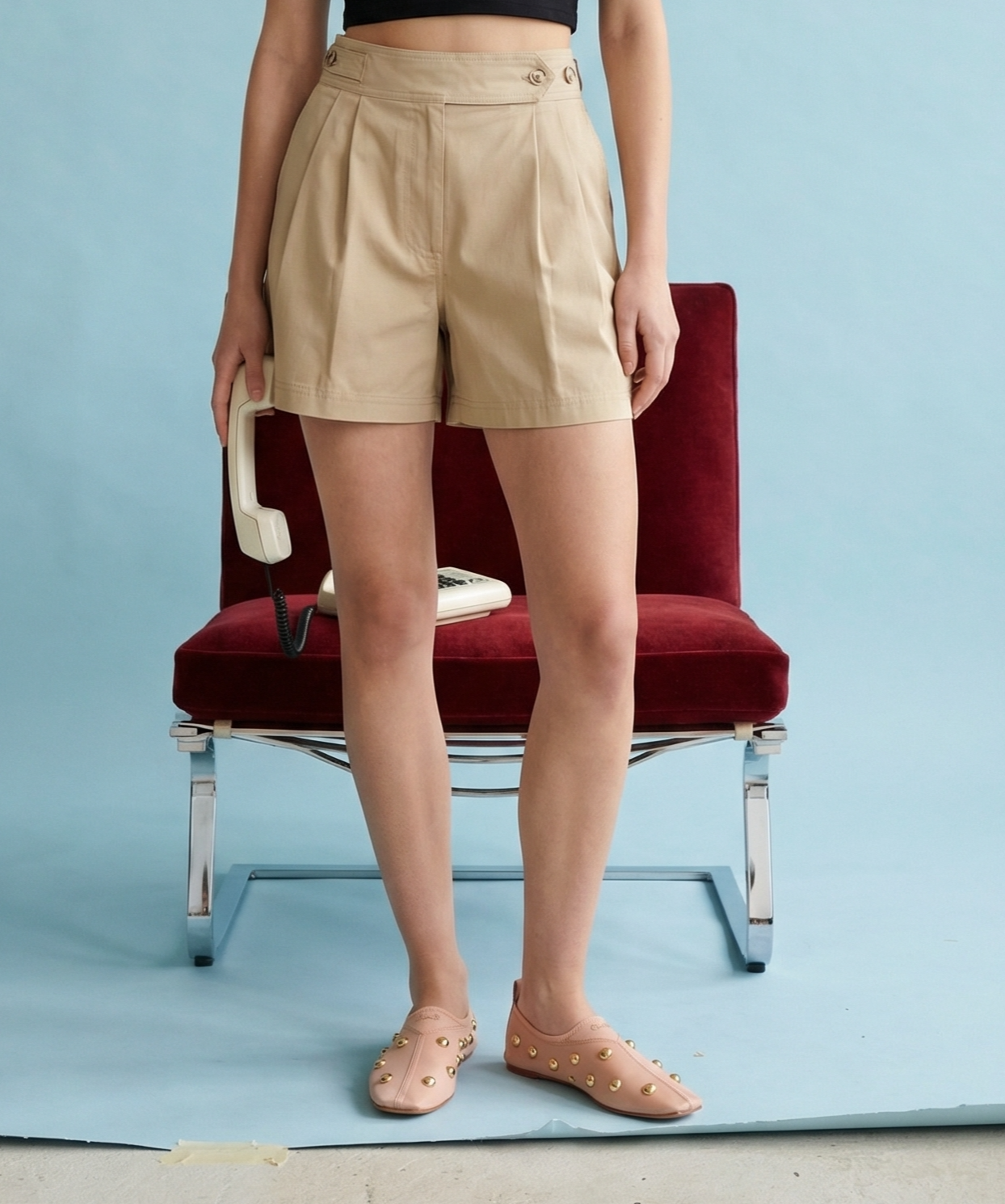 Heyson High-Waist Pleated Shorts JOP1035