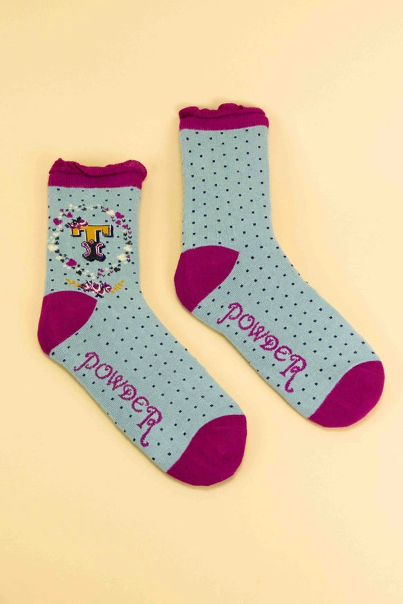 Powder Monogram Socks