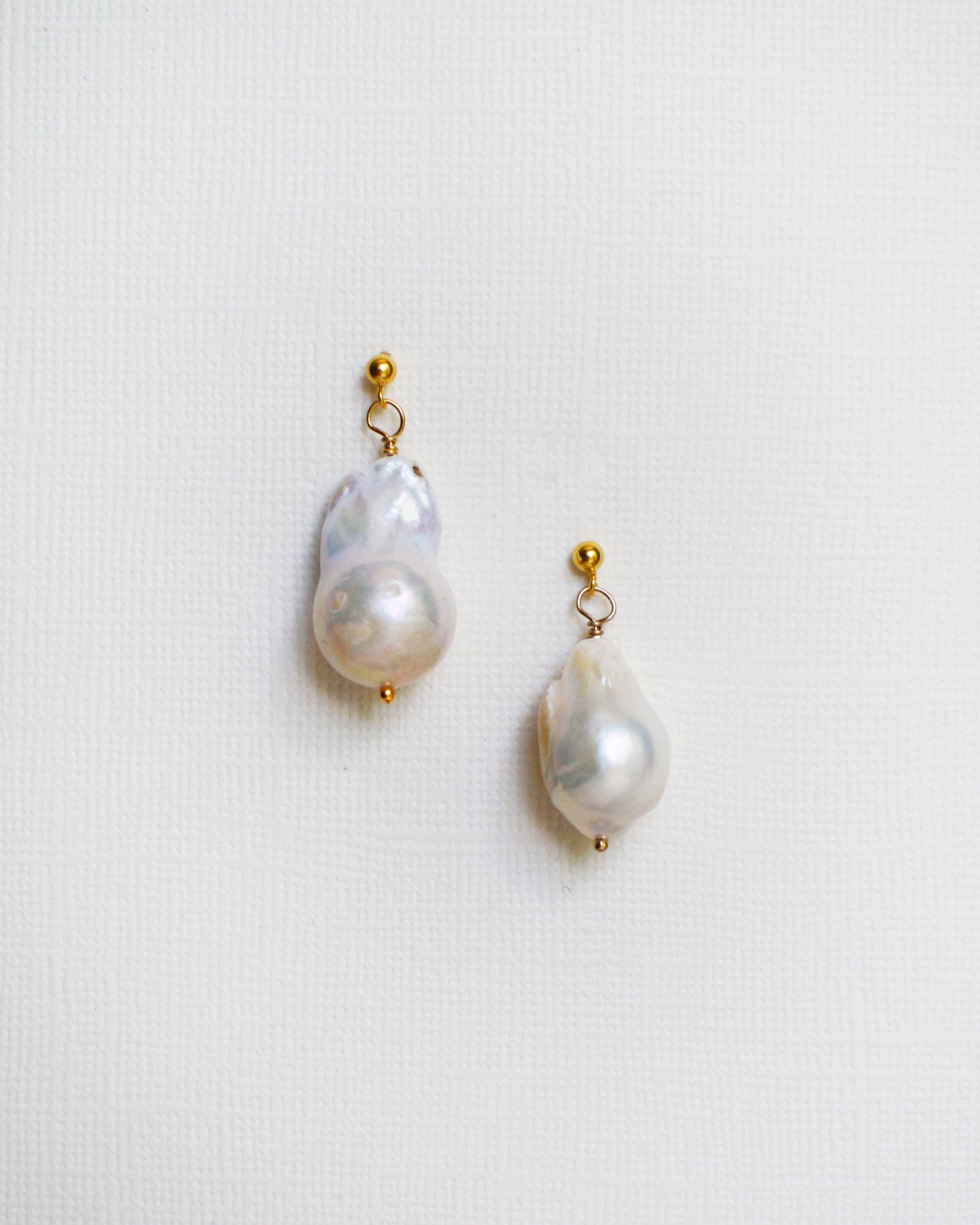 Gem & Blue Baroque Pearl Drops