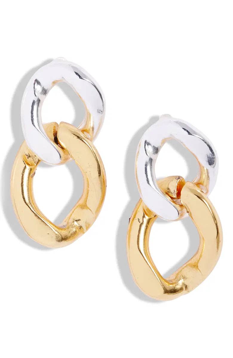 Karine Sultan Large Curb Link Drop Earrings E70852.01