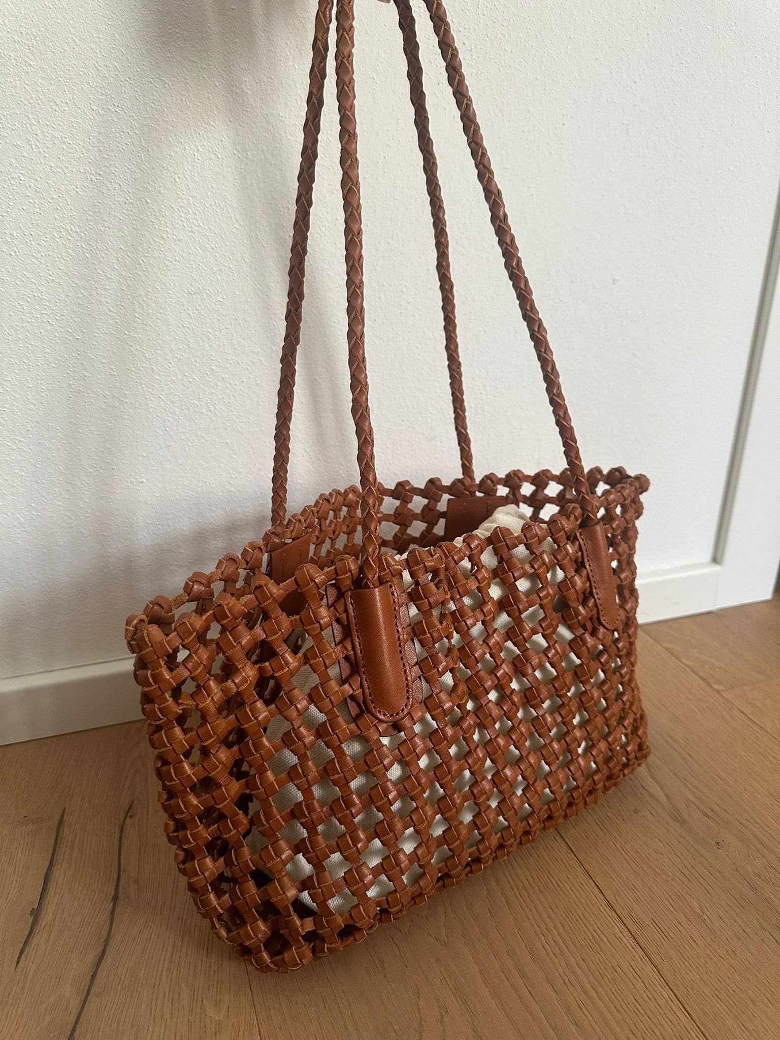 Italian Leather Collection Nicole Handwoven Tote