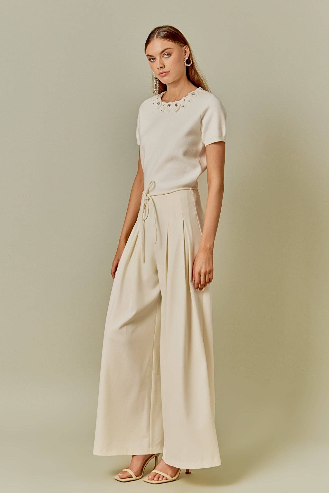 Endless Rose Waist Tape with High Waist Long Pant