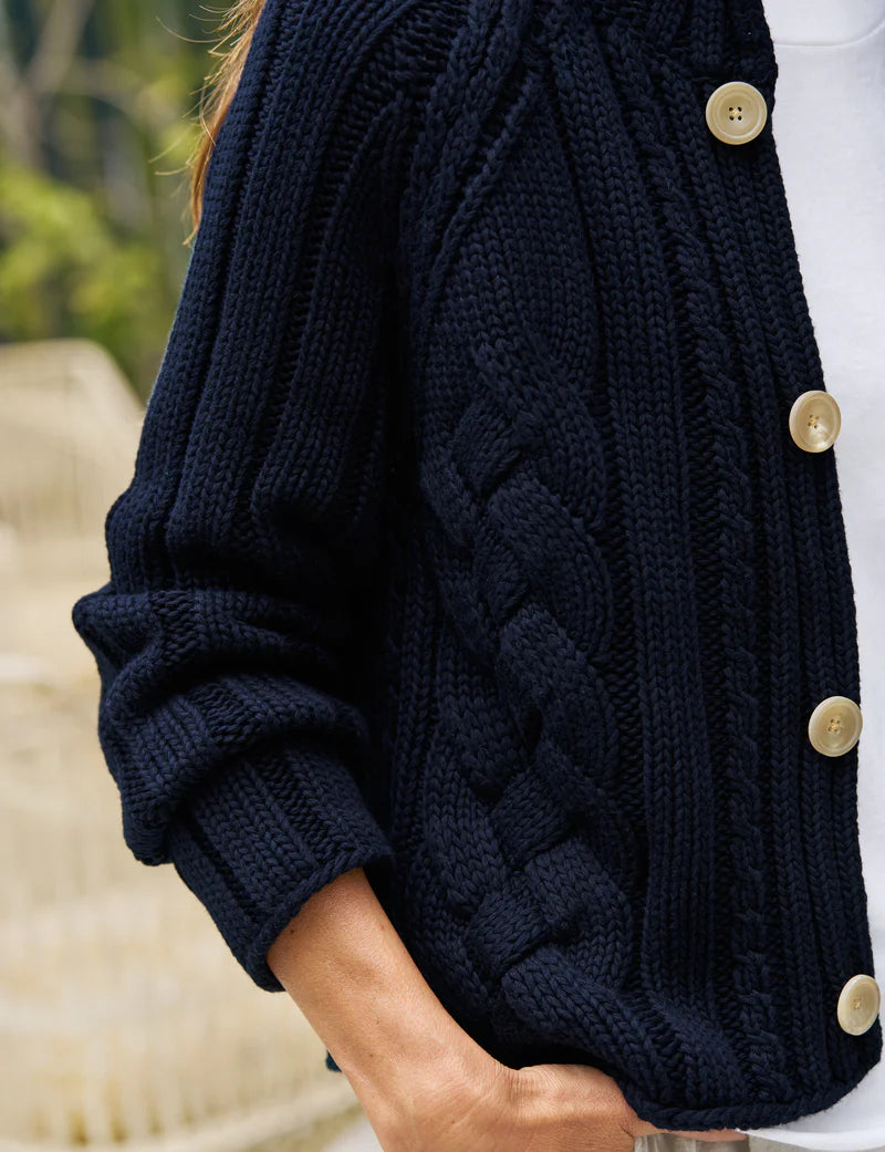 Frank & Eileen Mini Cotswolds Cardigan Marine