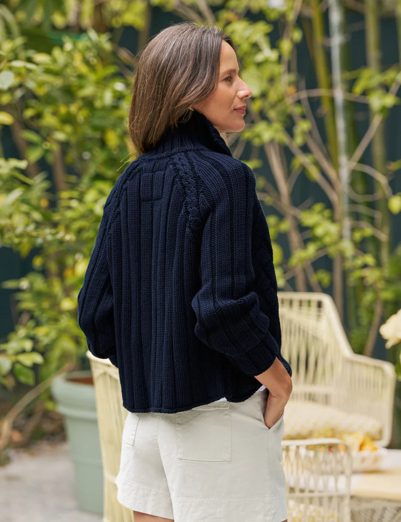Frank & Eileen Mini Cotswolds Cardigan Marine