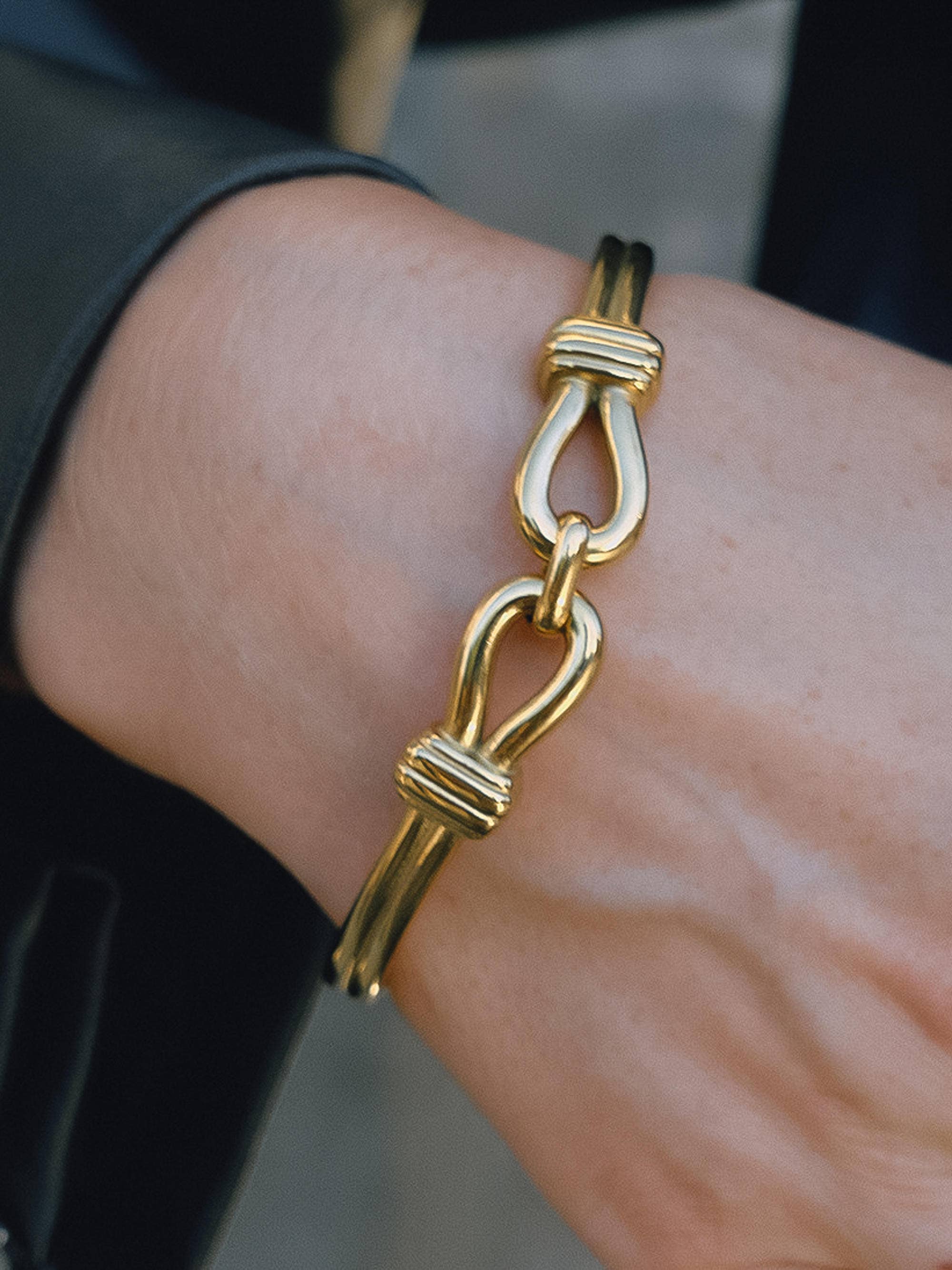 Flânerie Deloise 18K Gold Non-Tarnish Knot Link Bracelet