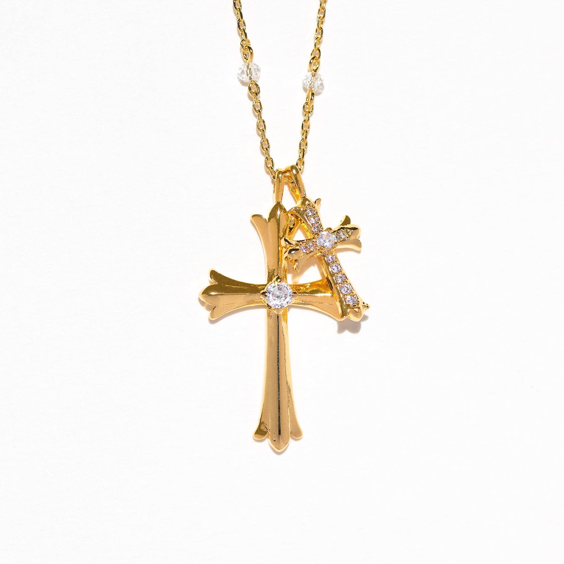 Girls Crew Double Crossed Necklace