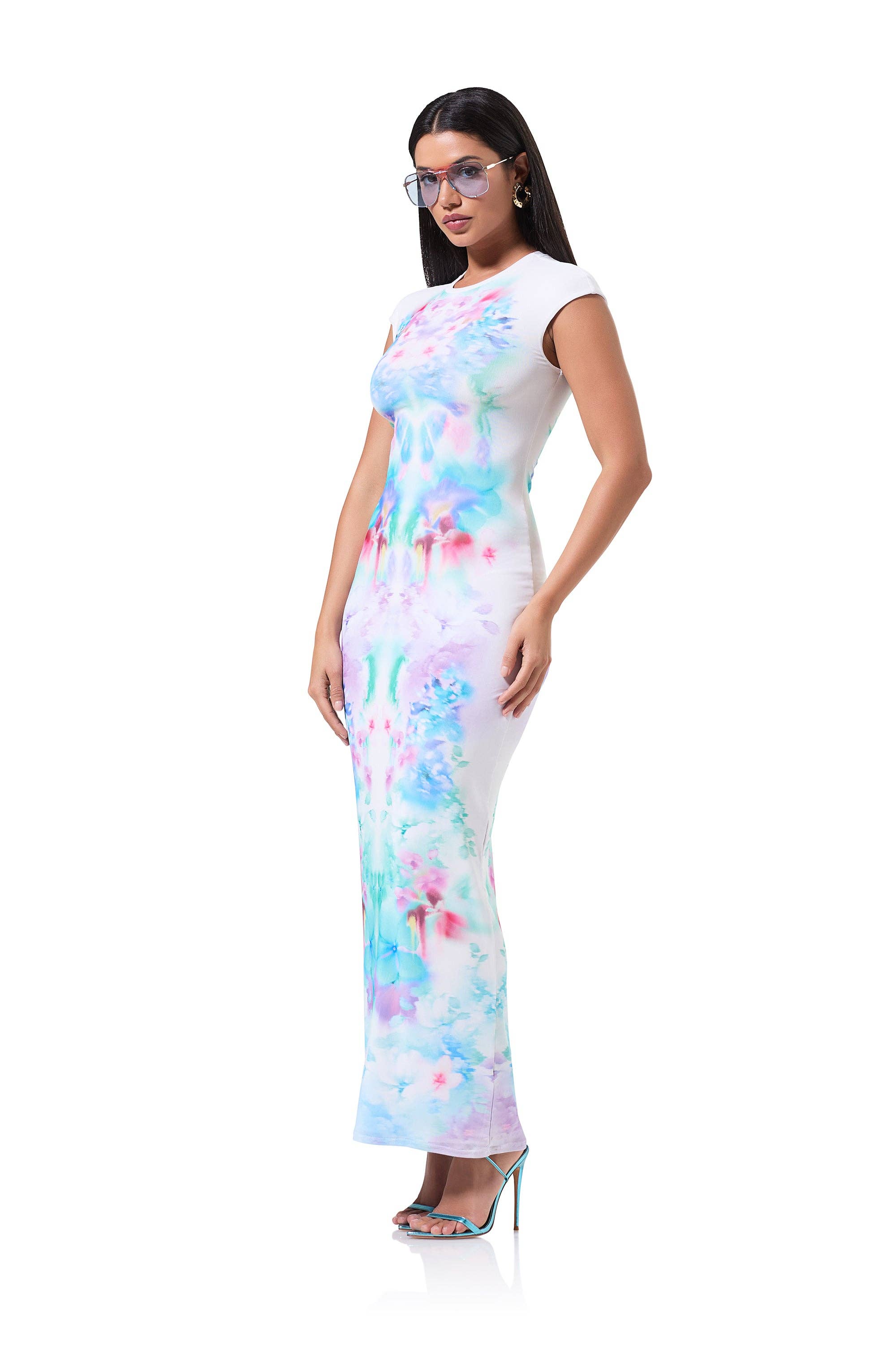 AFRM Cody Maxi Dresss - Blur Blossom