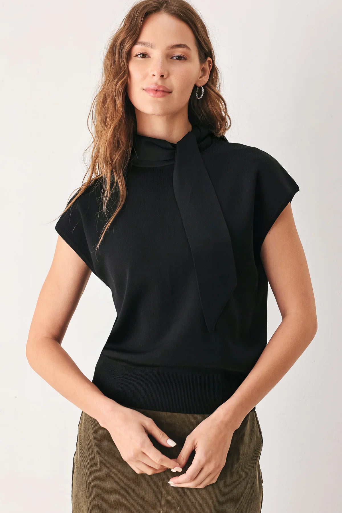 Flying Tomato Cap Sleeve Knit Top FSW1545
