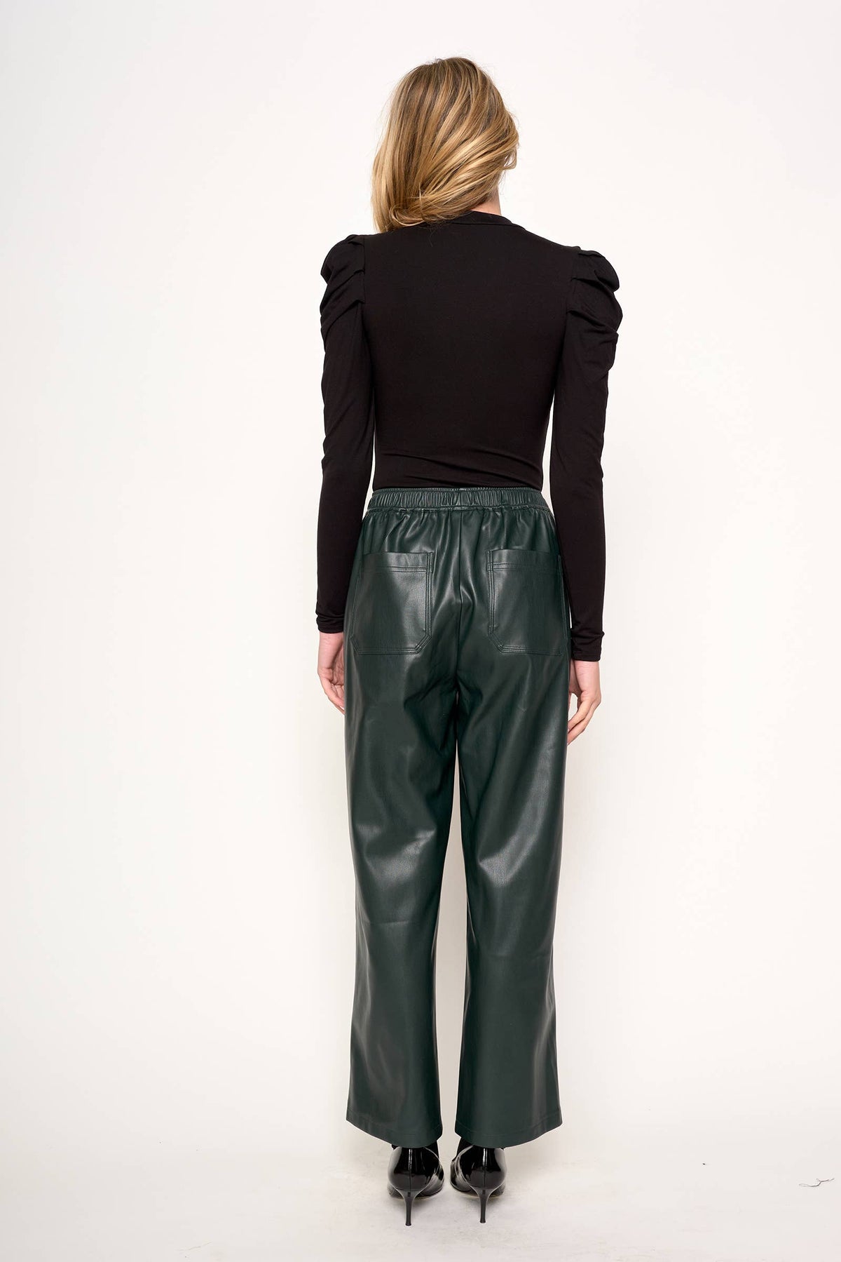 dRA Bryan Faux Leather Pleated Pant