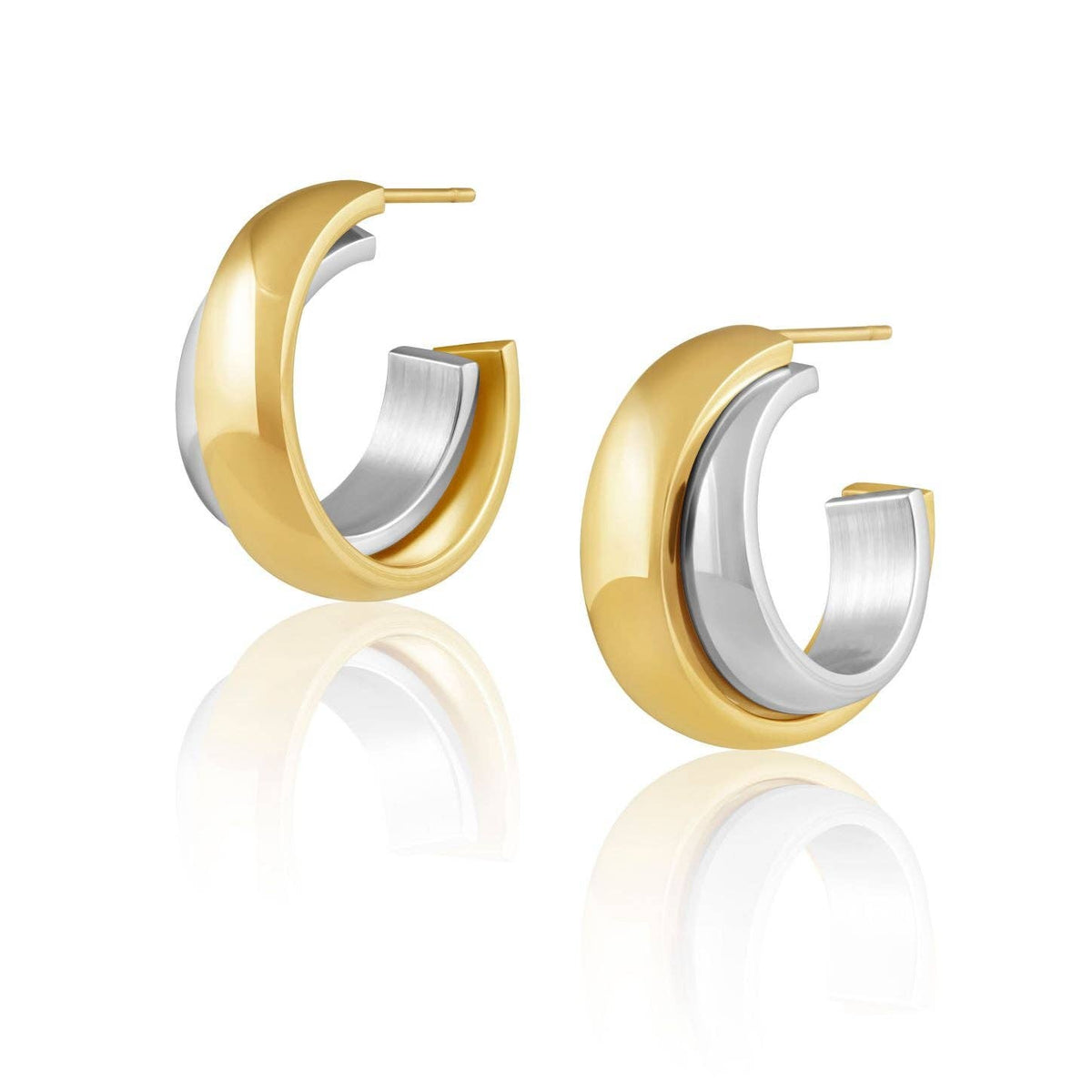 Sahira Mini Whitney Two Tone Hoop