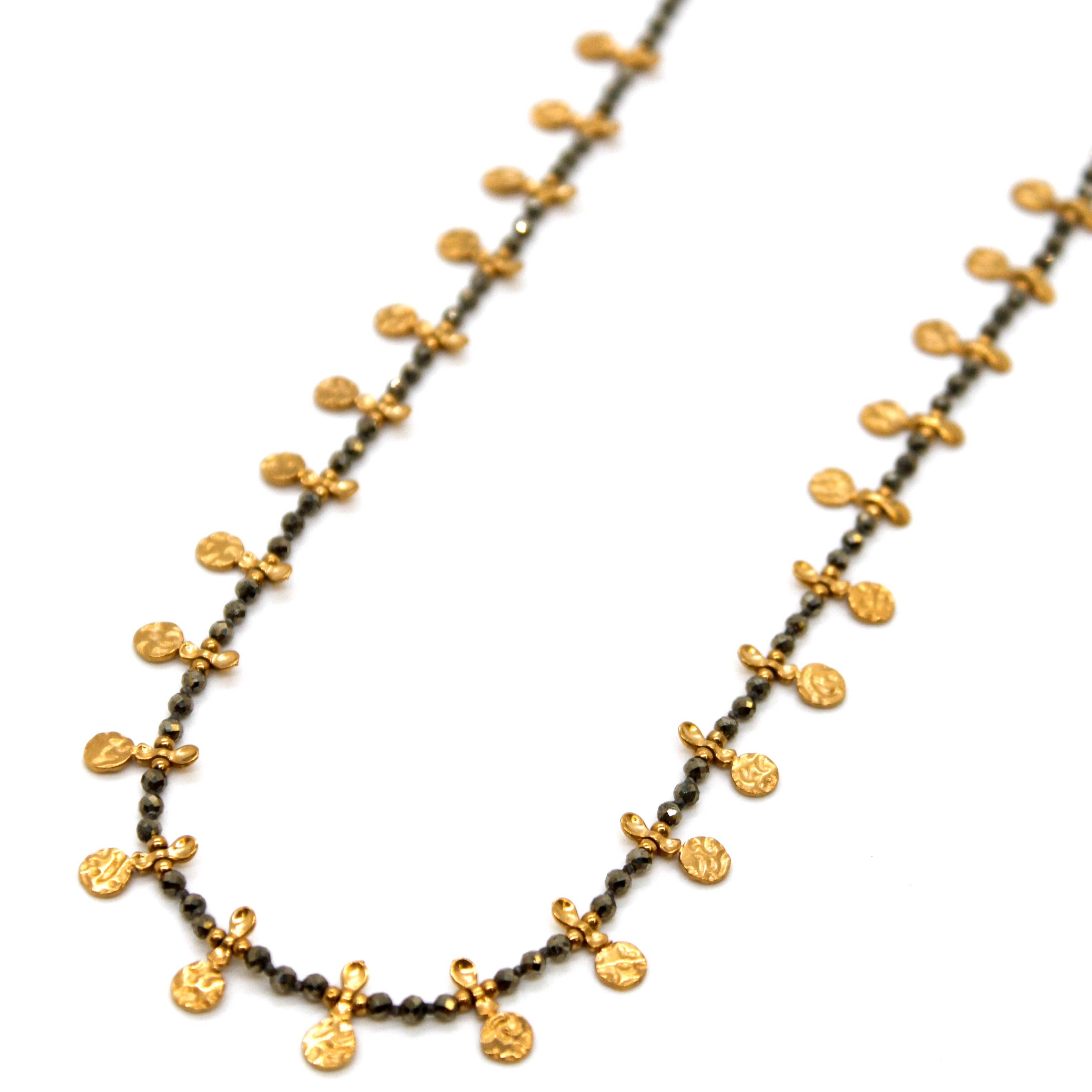 Lizou Pyrite and Mini Gold Specks Necklace #14
