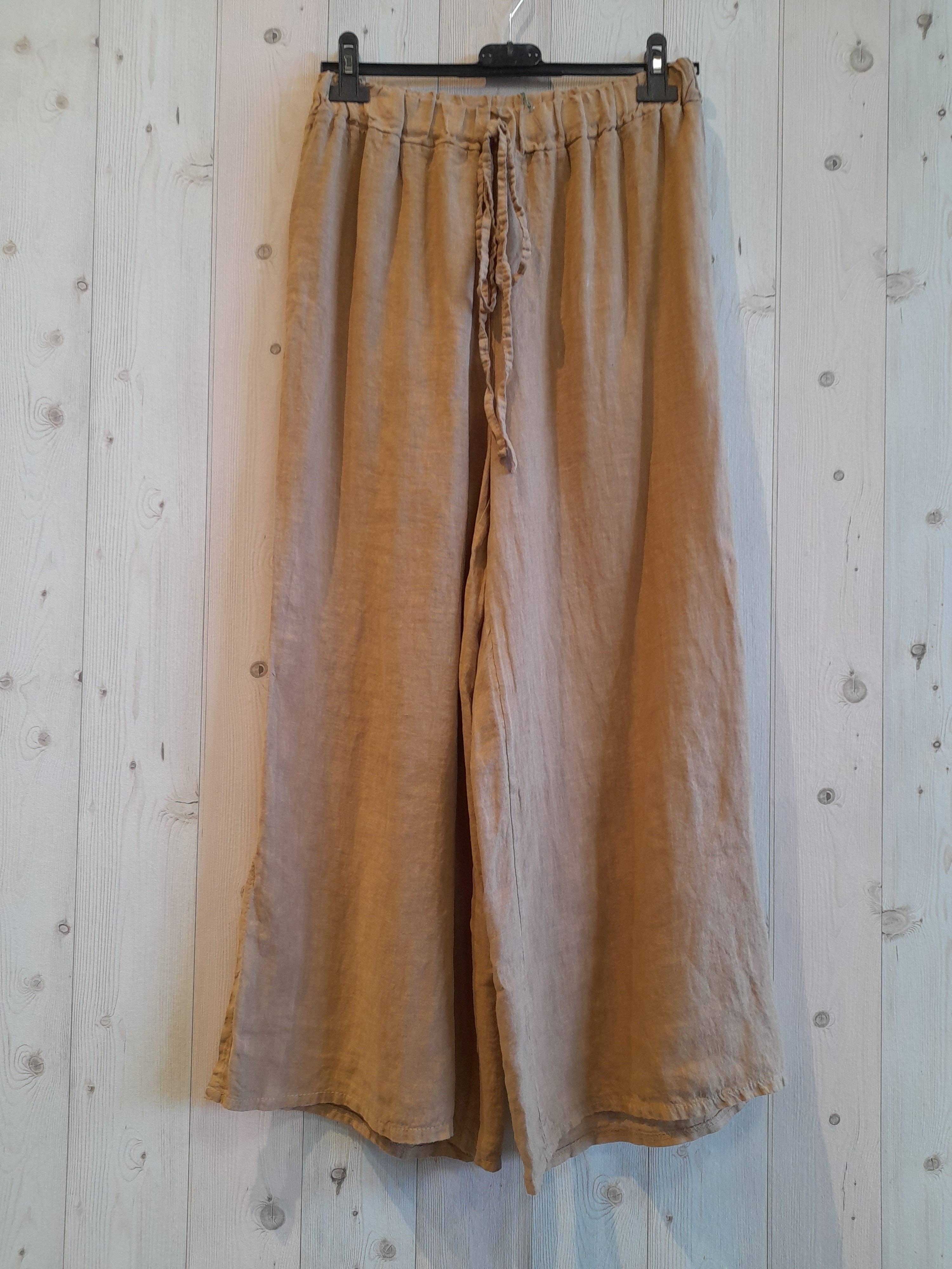 European Linen Collection Basic Wide Leg Pant 6380