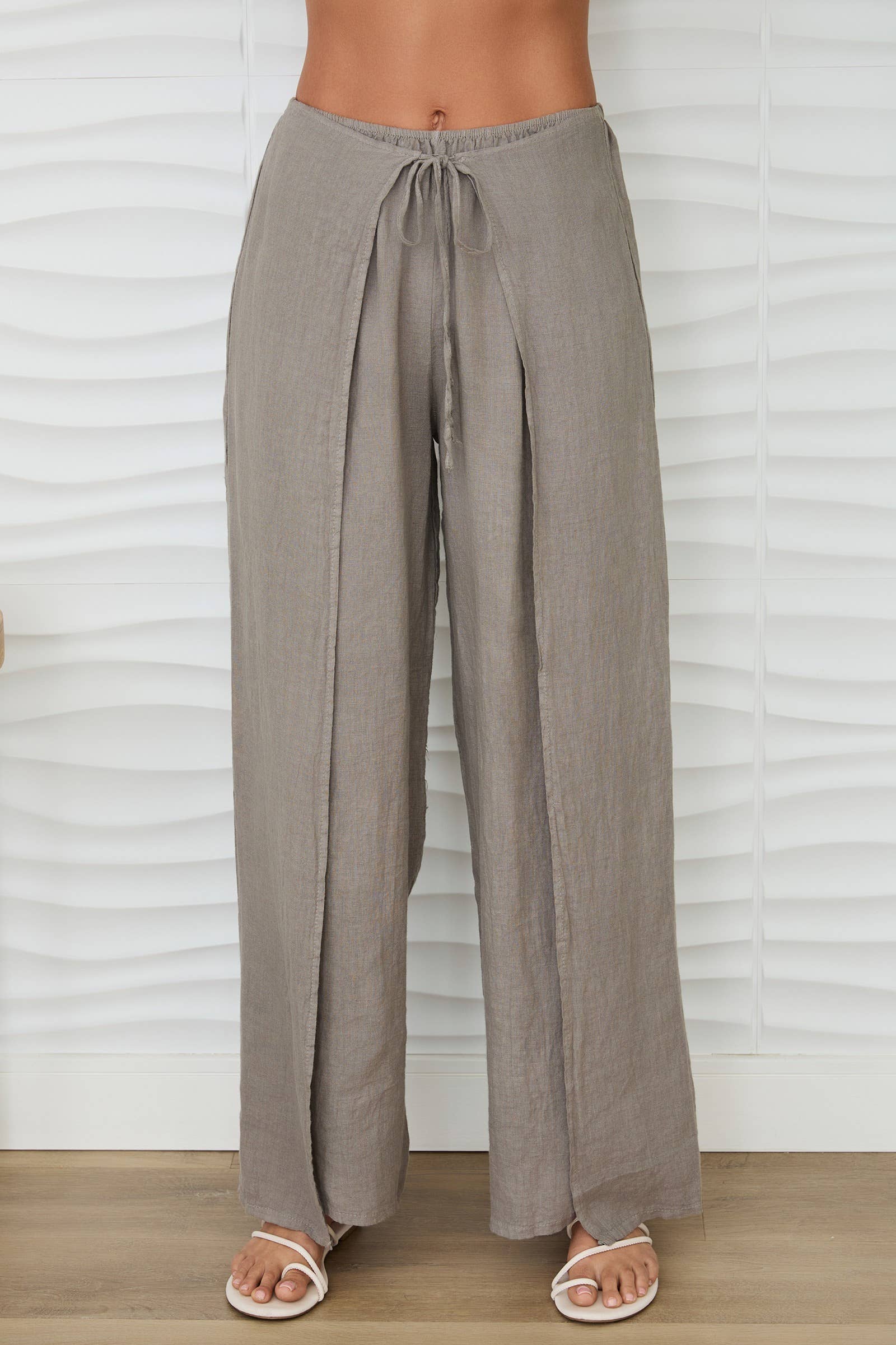 Milio Milano Linen Pants with Side Panel 80815