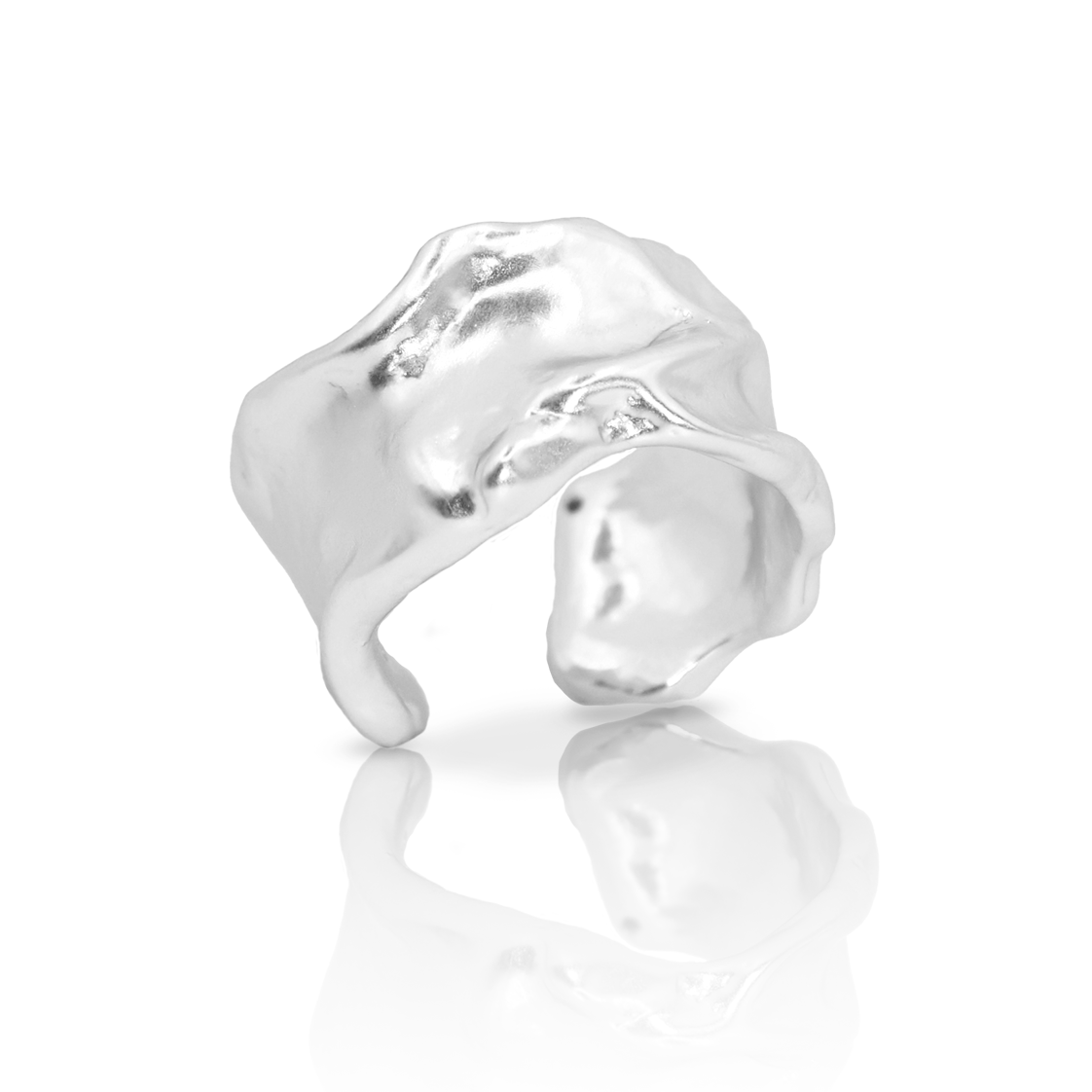 Karine Sultan Sculptural Crumpled Foil Ring