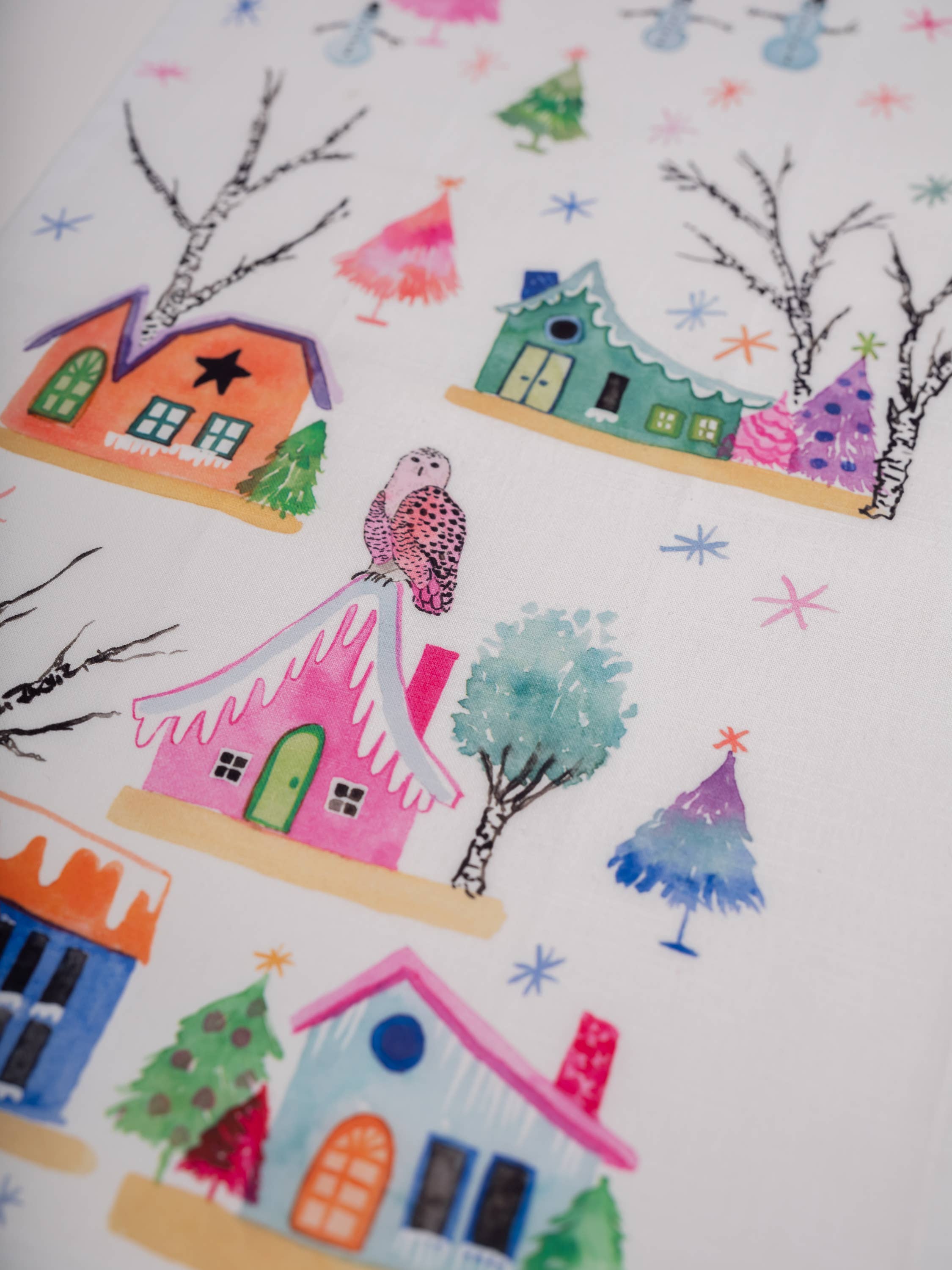 Betsy Olmsted Tea Towel - Holiday Village