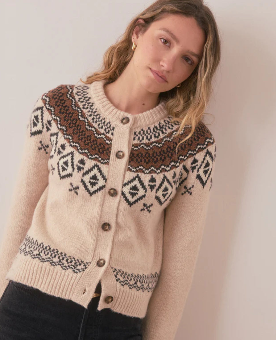 Marine Layer Ava Fair Isle Cardigan 2220-05