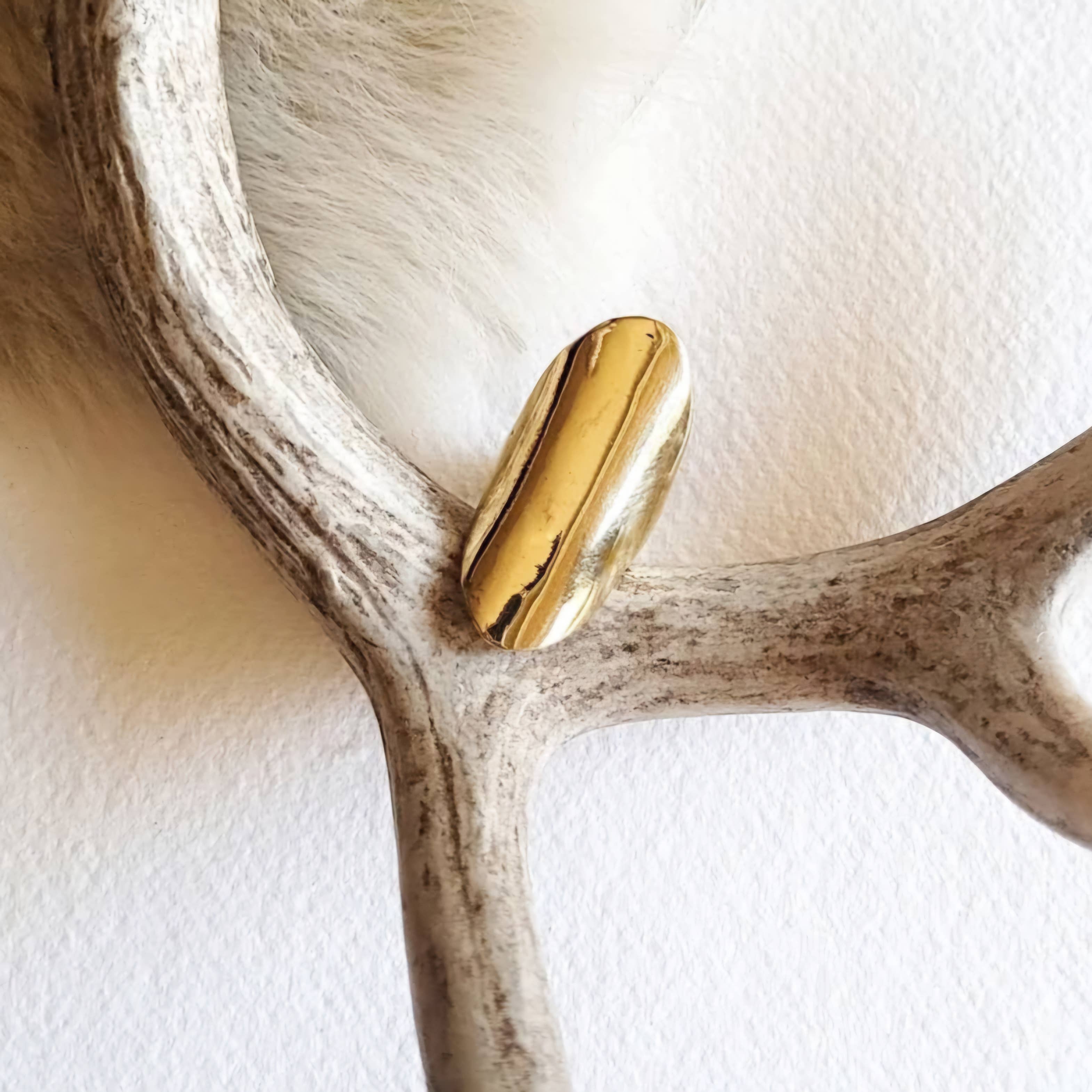 Bisjoux Brass Shield Ring