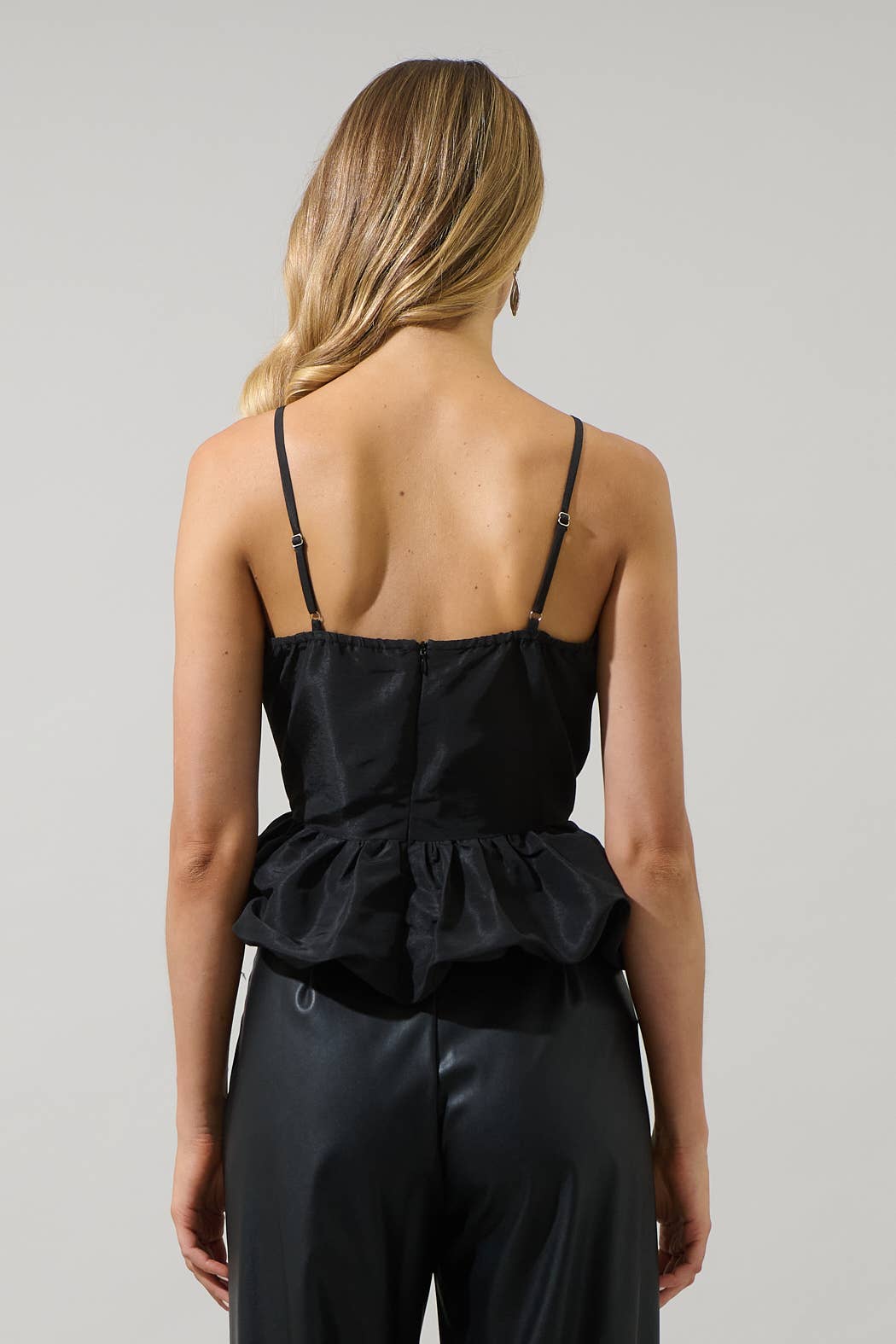 Sugarlips Finda Velvet Bow Peplum Top