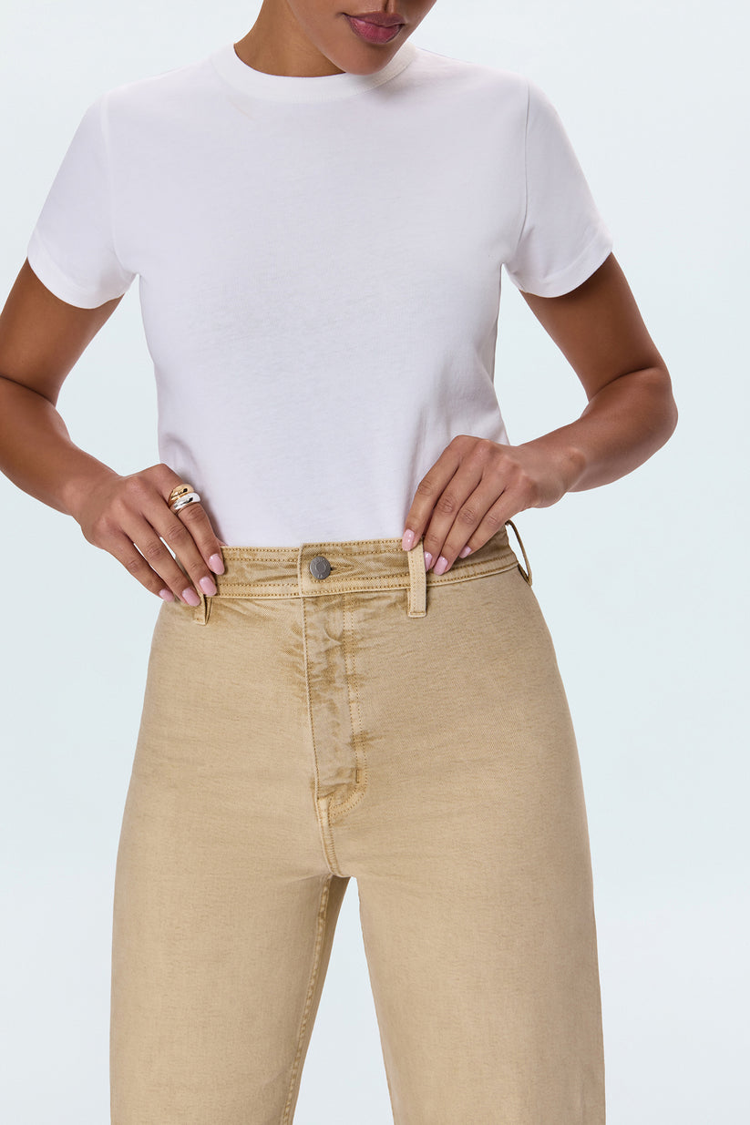 Pistola Penny Crop High Rise Wide Leg - Sand Dollar