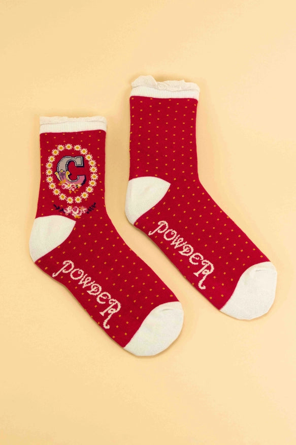 Powder Monogram Socks