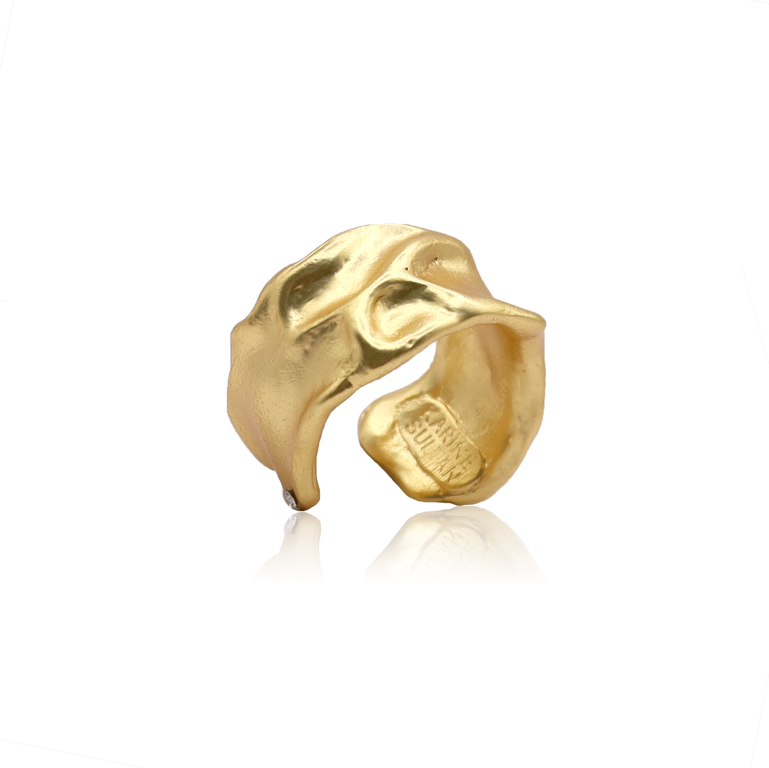 Karine Sultan Sculptural Crumpled Foil Ring